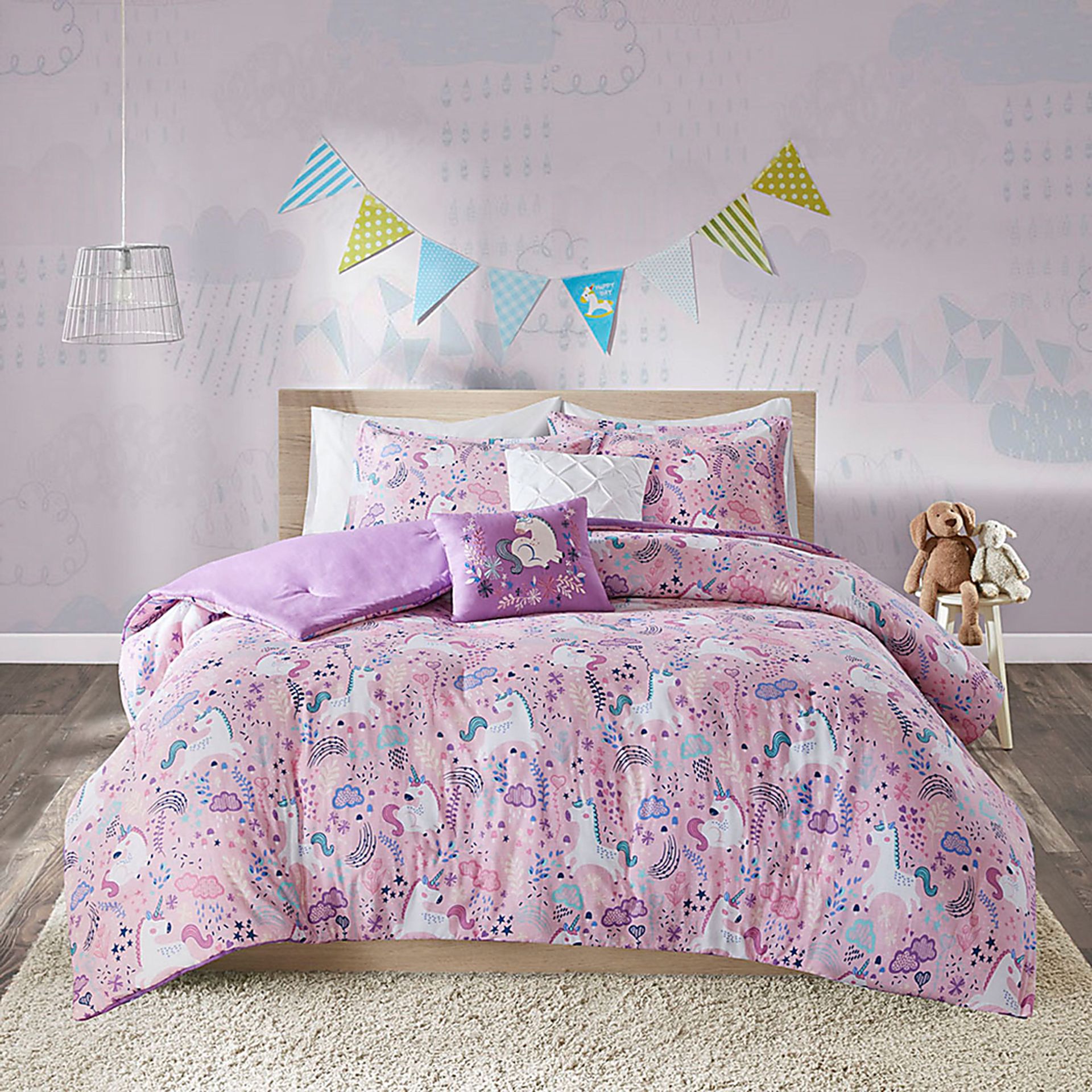 Vireo Pink Twin Comforter Set - Image 9