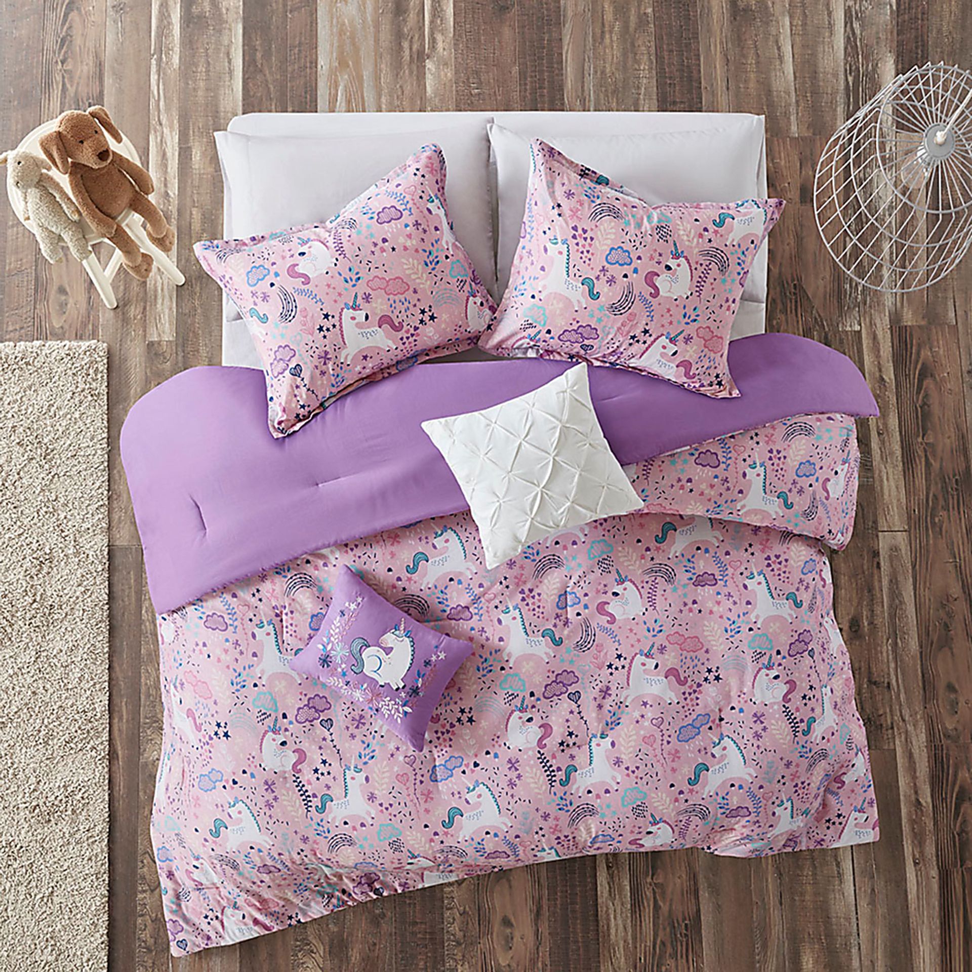 Vireo Pink Twin Comforter Set - Image 10