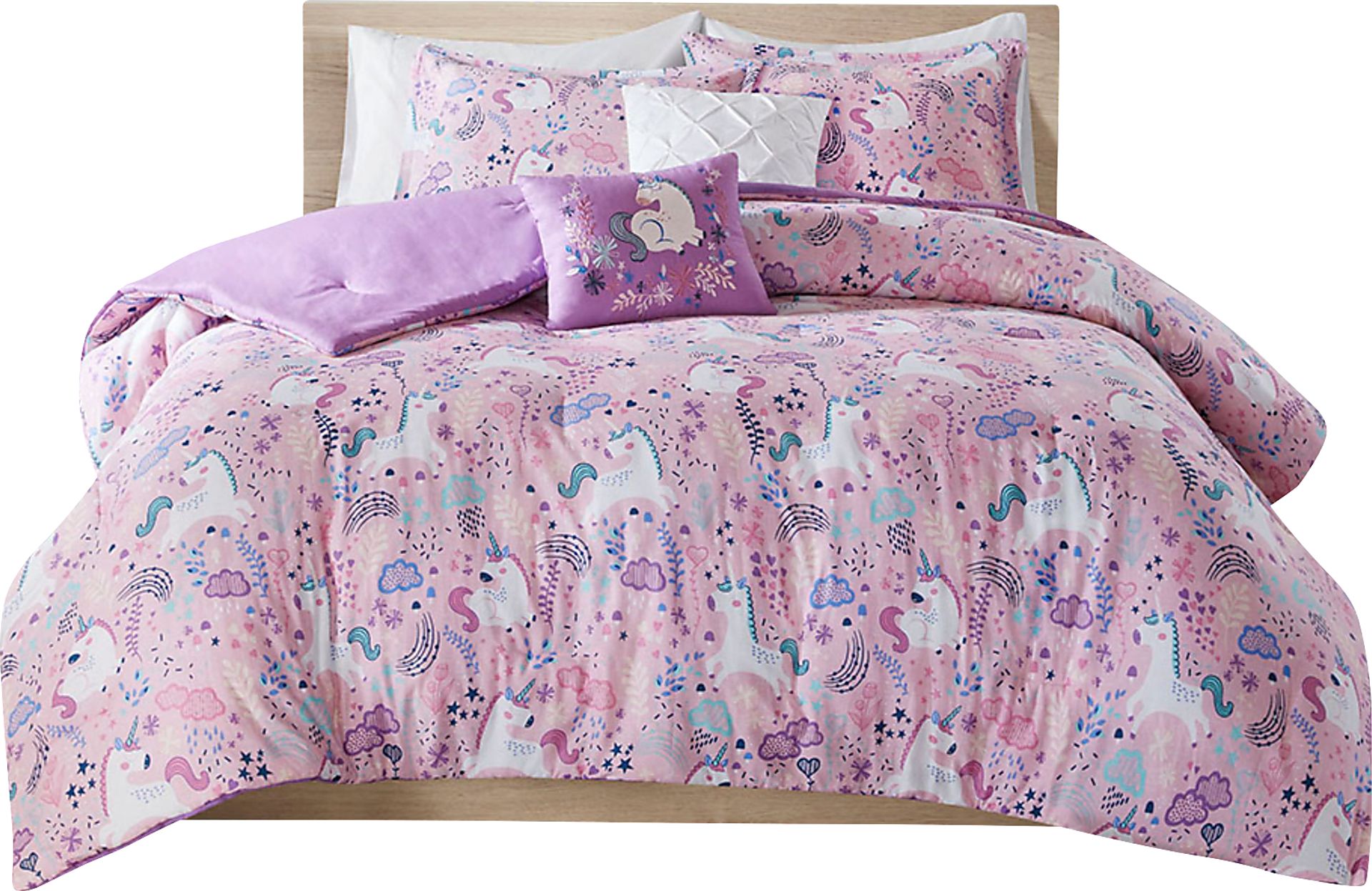 Vireo Pink Twin Comforter Set - Image 1