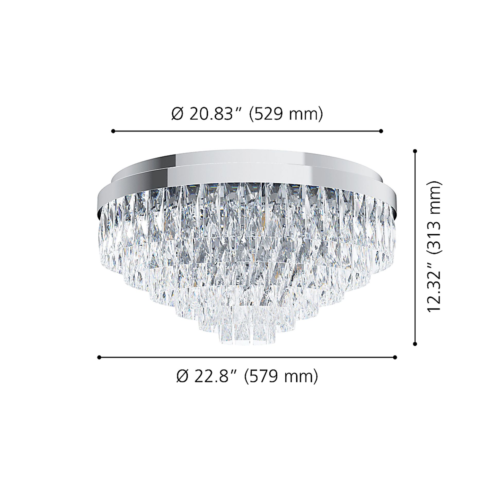 Virgil Sea Silver Flush Mount - Image 3