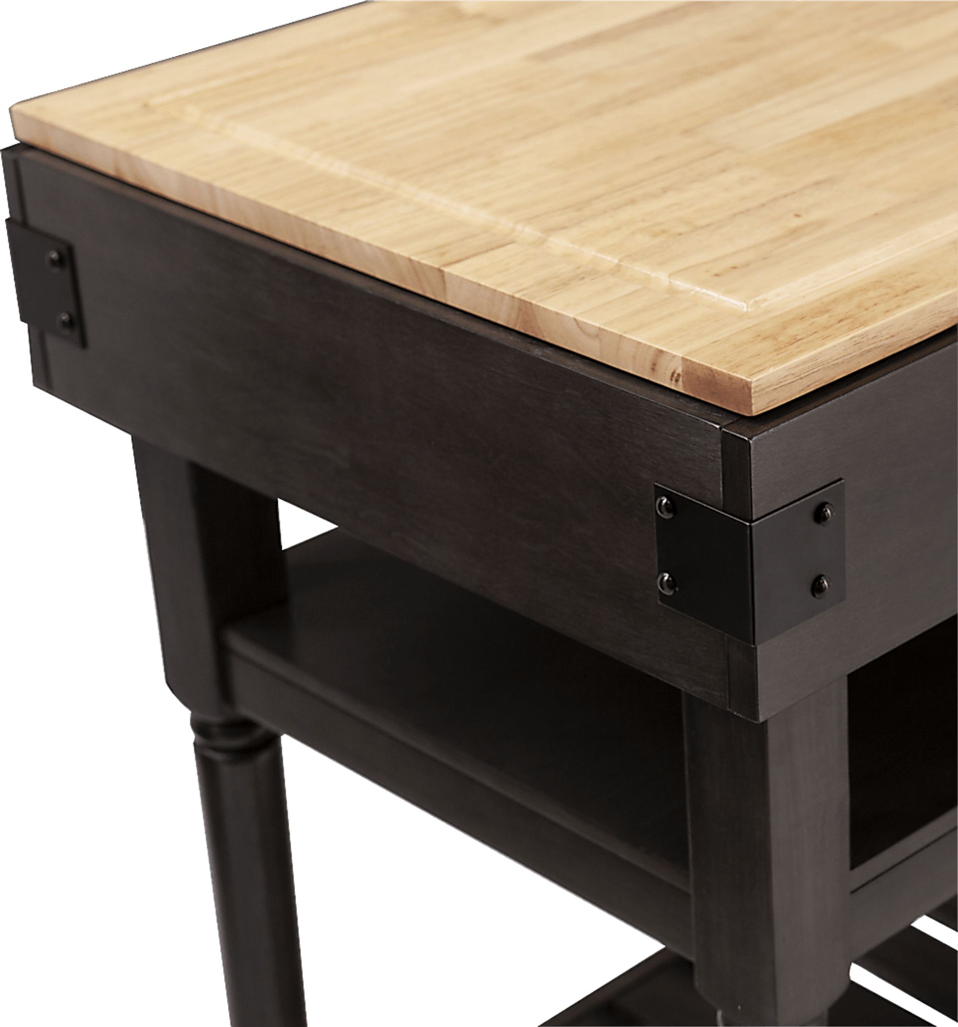 Virginanna Natural Kitchen Island - Image 4