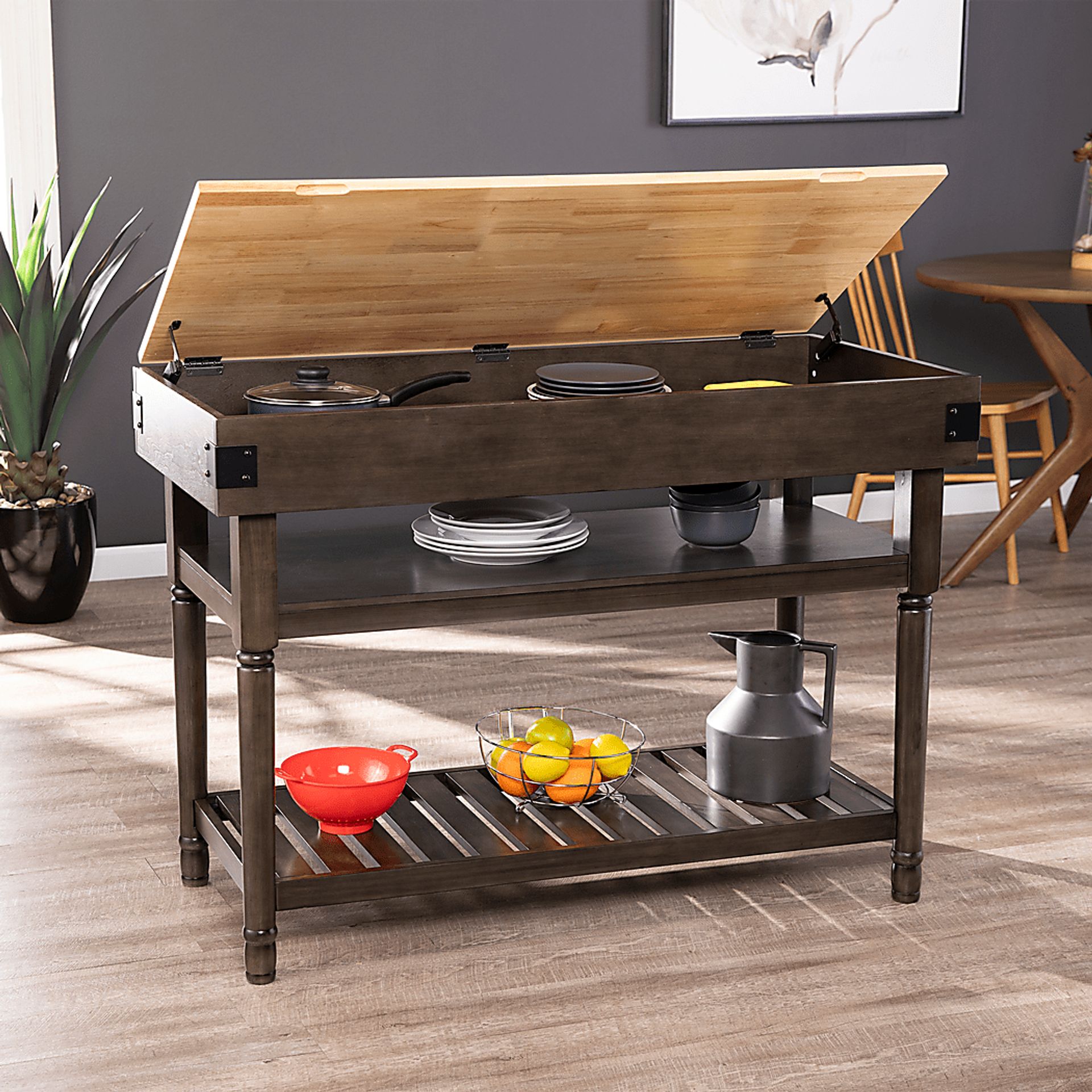 Virginanna Natural Kitchen Island - Image 6