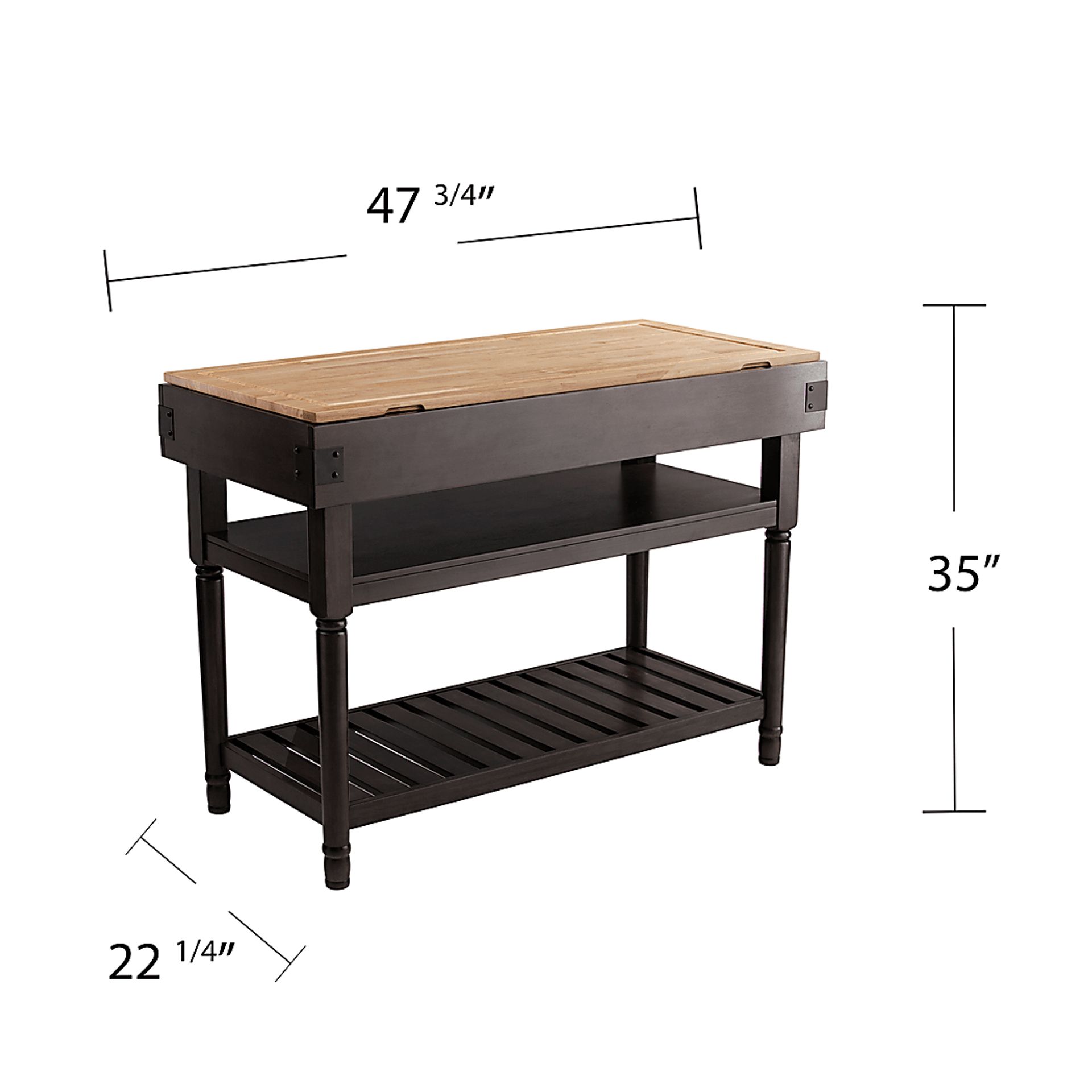 Virginanna Natural Kitchen Island - Image 7