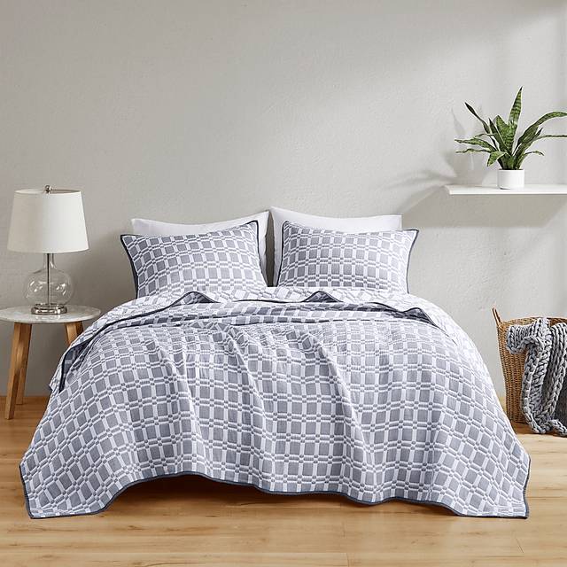 Viriole Gray 3 Pc King/California King Coverlet Set - Thumbnail - Image 2