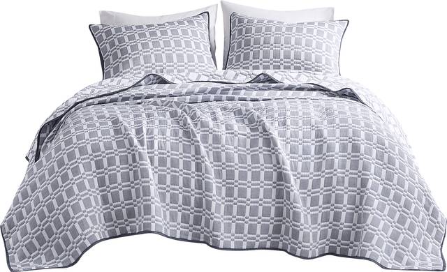 Viriole Gray 3 Pc King/California King Coverlet Set - Thumbnail - Image 4