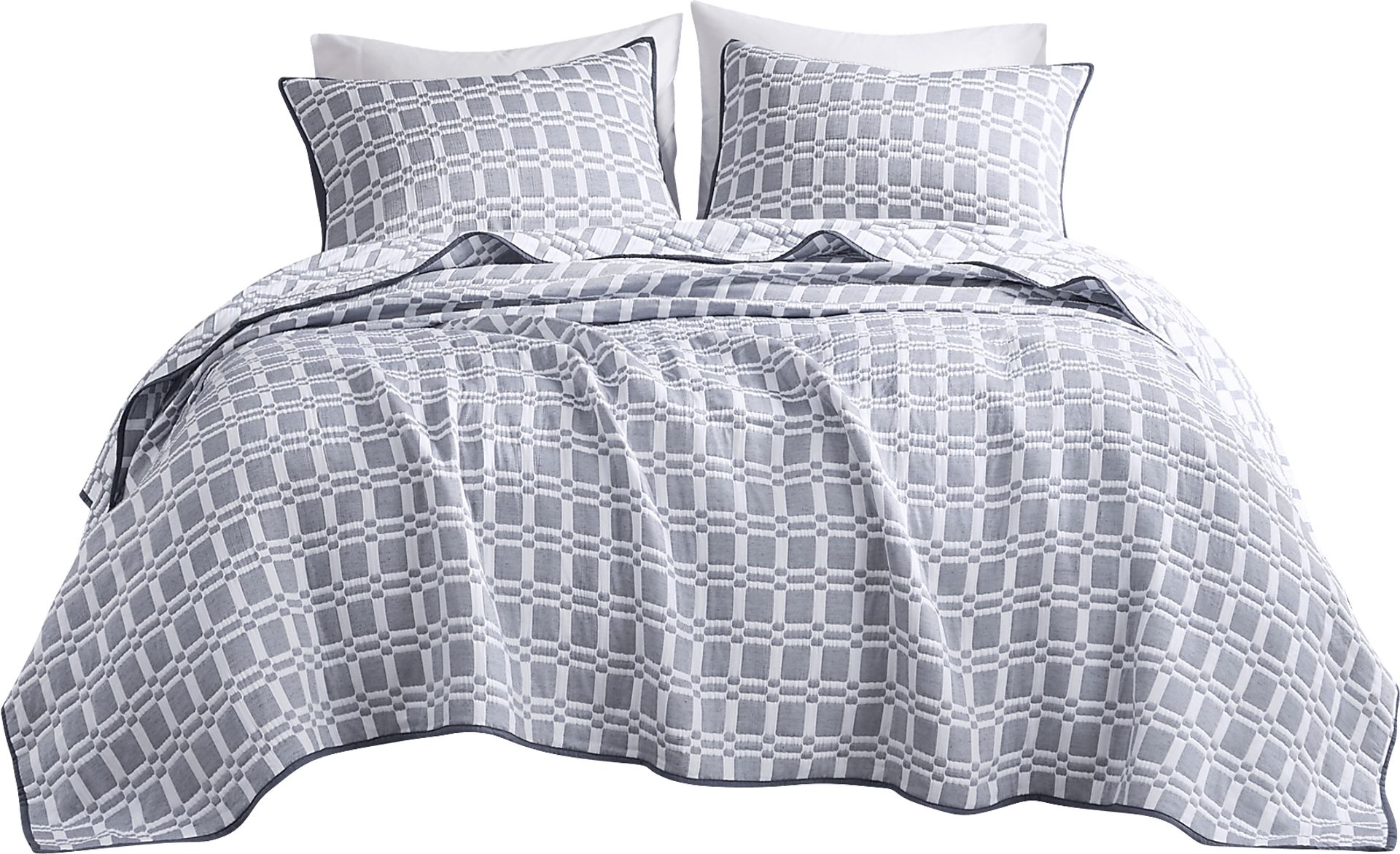 Viriole Gray 3 Pc King/California King Coverlet Set - Image 4