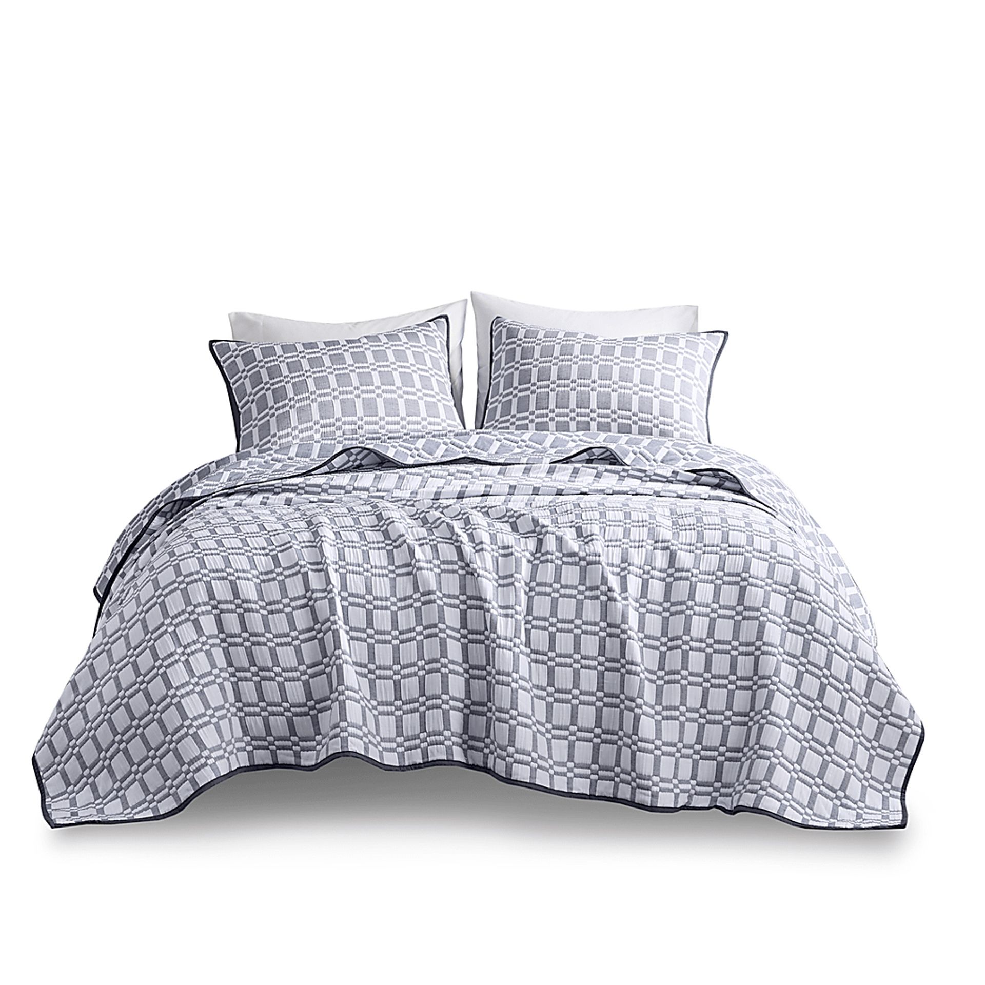 Viriole Gray 3 Pc King/California King Coverlet Set - Image 6