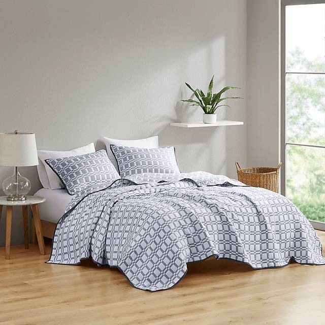 Viriole Gray 3 Pc King/California King Coverlet Set - Thumbnail - Image 1