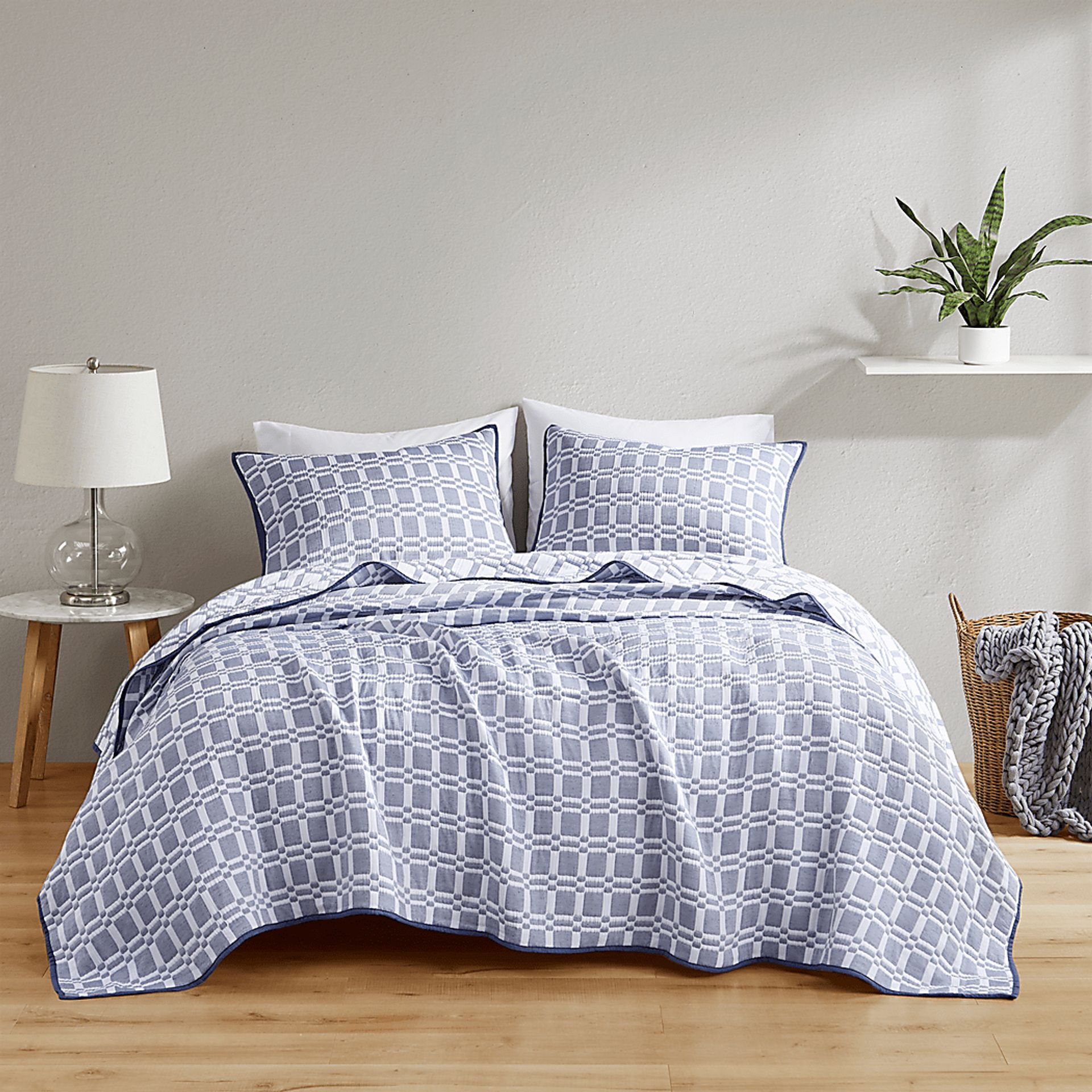 Viriole Indigo 3 Pc King/California King Coverlet Set - Image 13