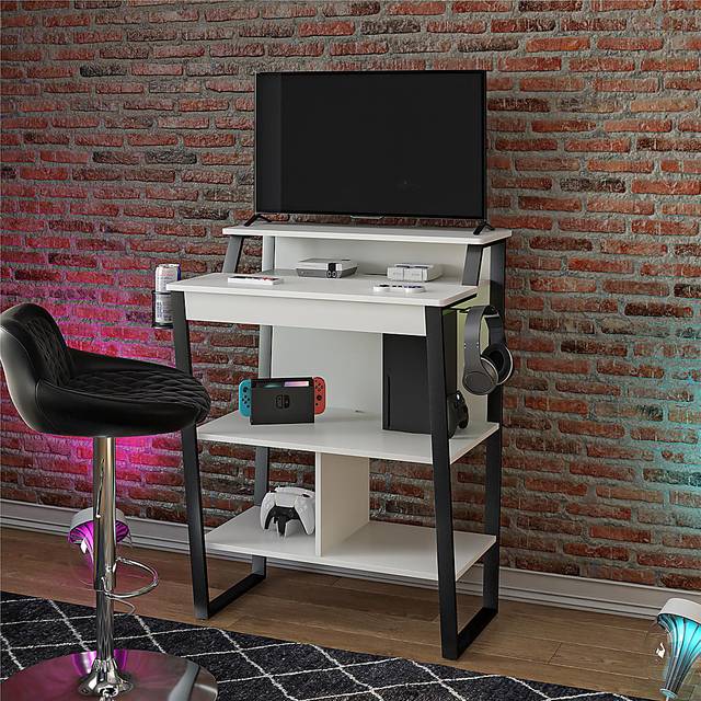 Virmar White Gaming Desk - Thumbnail - Image 2