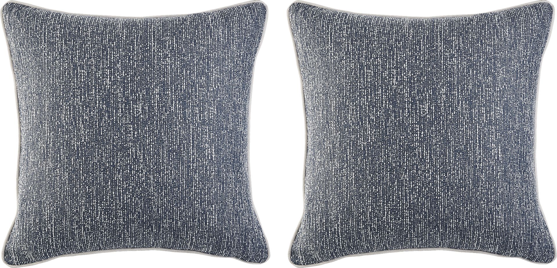 Vista Slate Slate Blue Indoor/Outdoor Accent Pillow, Set of 2 - Image 1