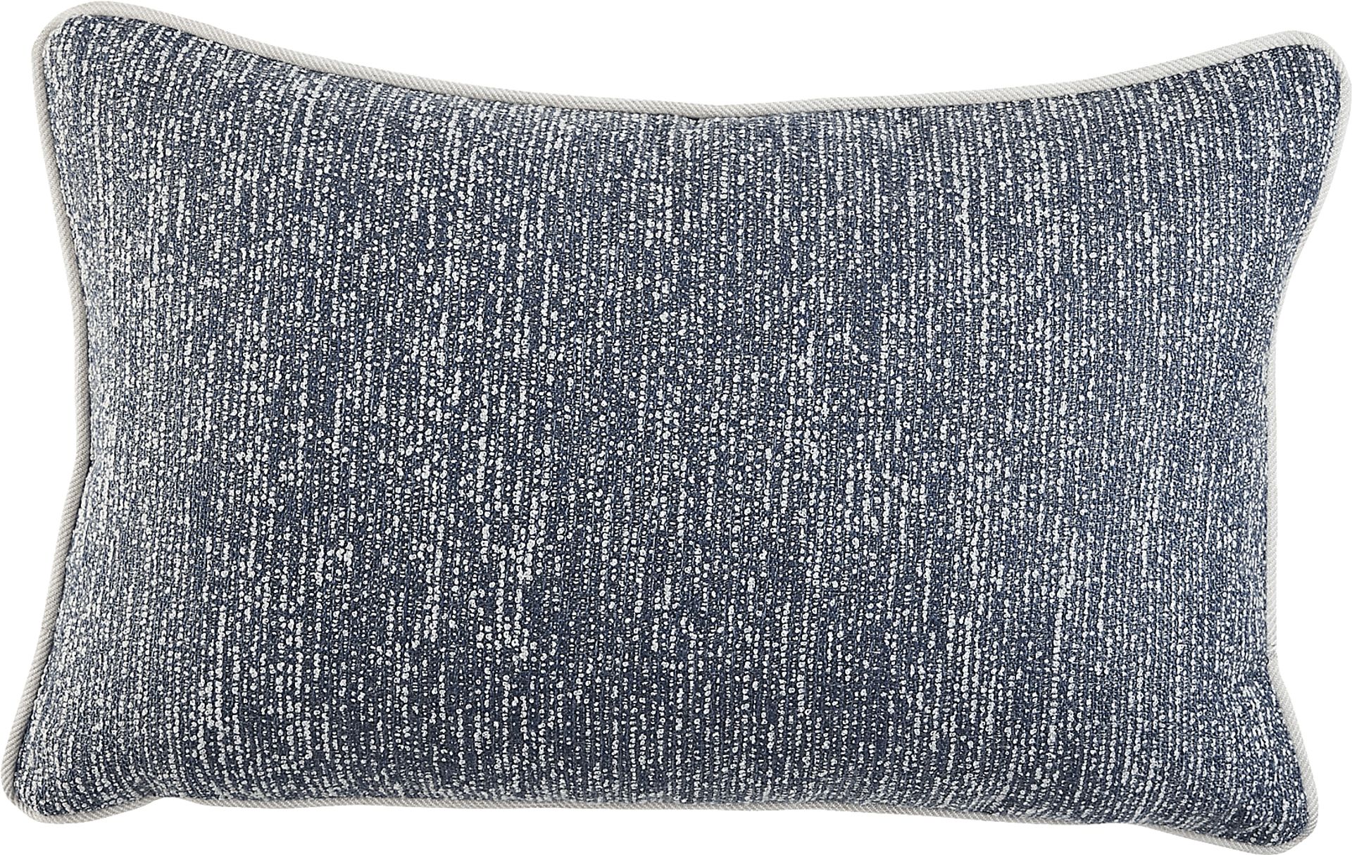 Vista Slate Slate Blue Indoor/Outdoor Kidney Pillow - Image 1