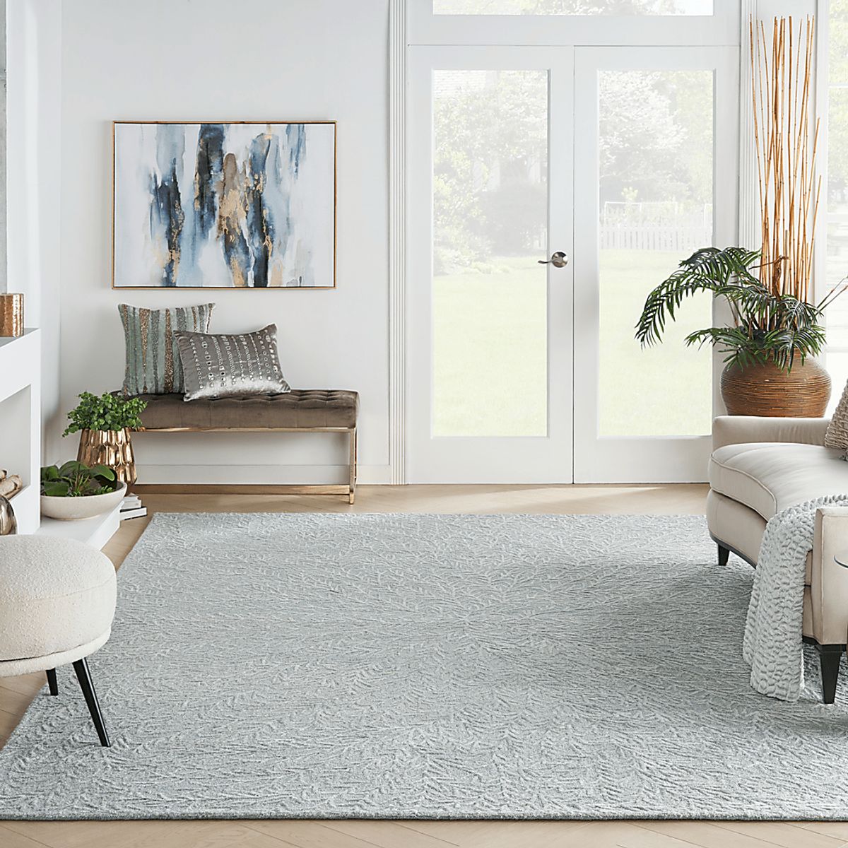 Vista Valley Blue Rug | Rooms to Go