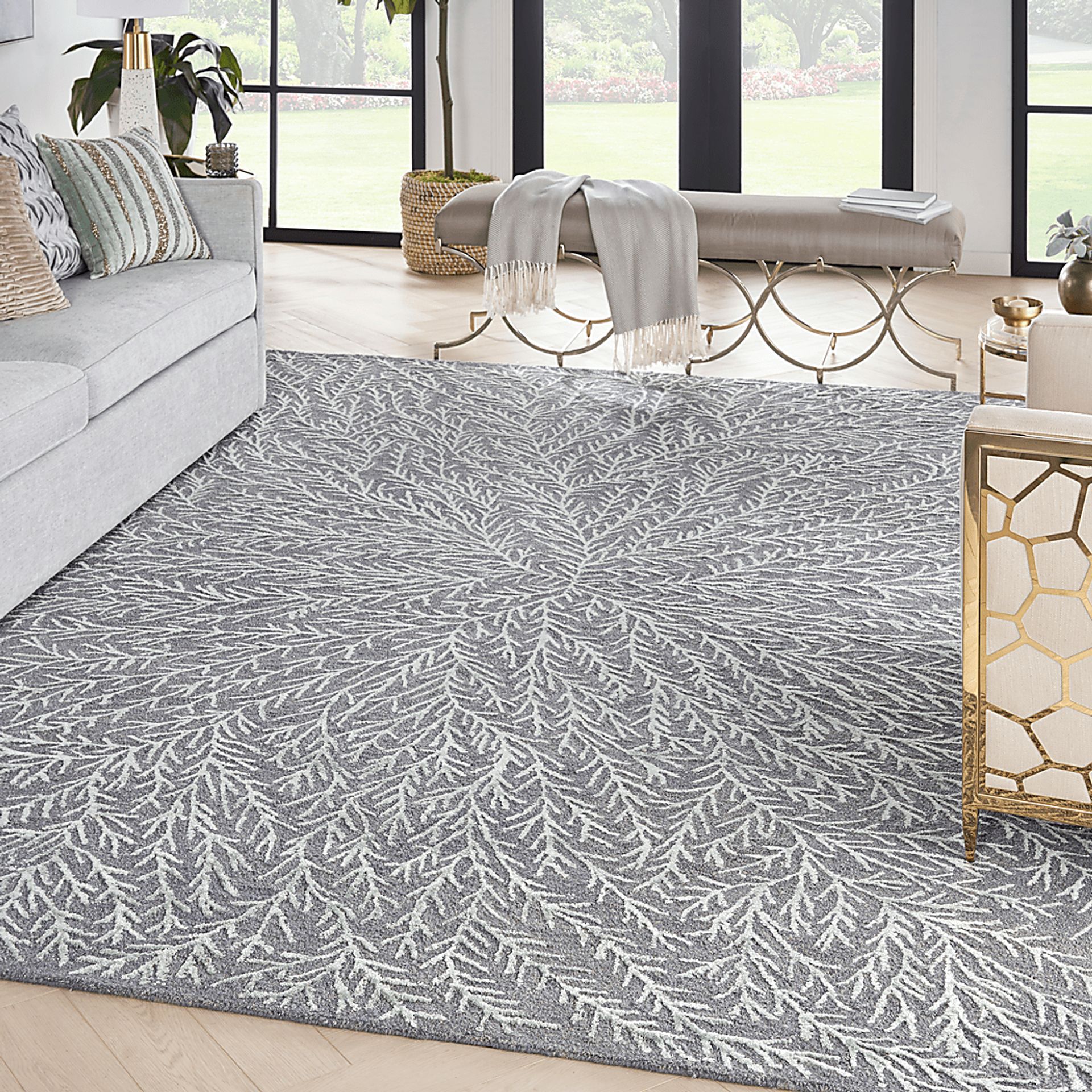 Vista Valley Gray 4' x 6' Rug - Image 2