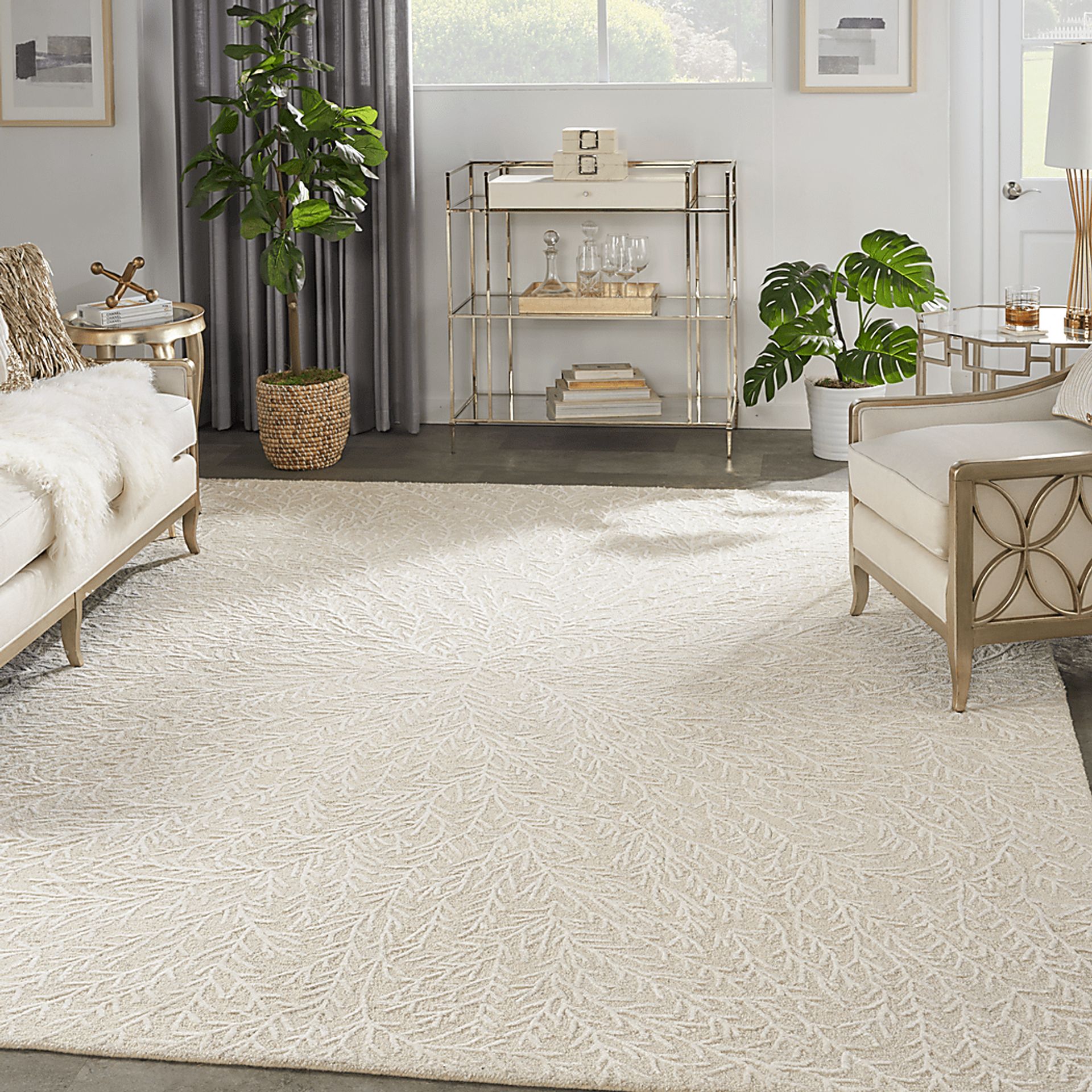 Vista Valley Ivory 9'9 x 13'1 Rug - Image 2