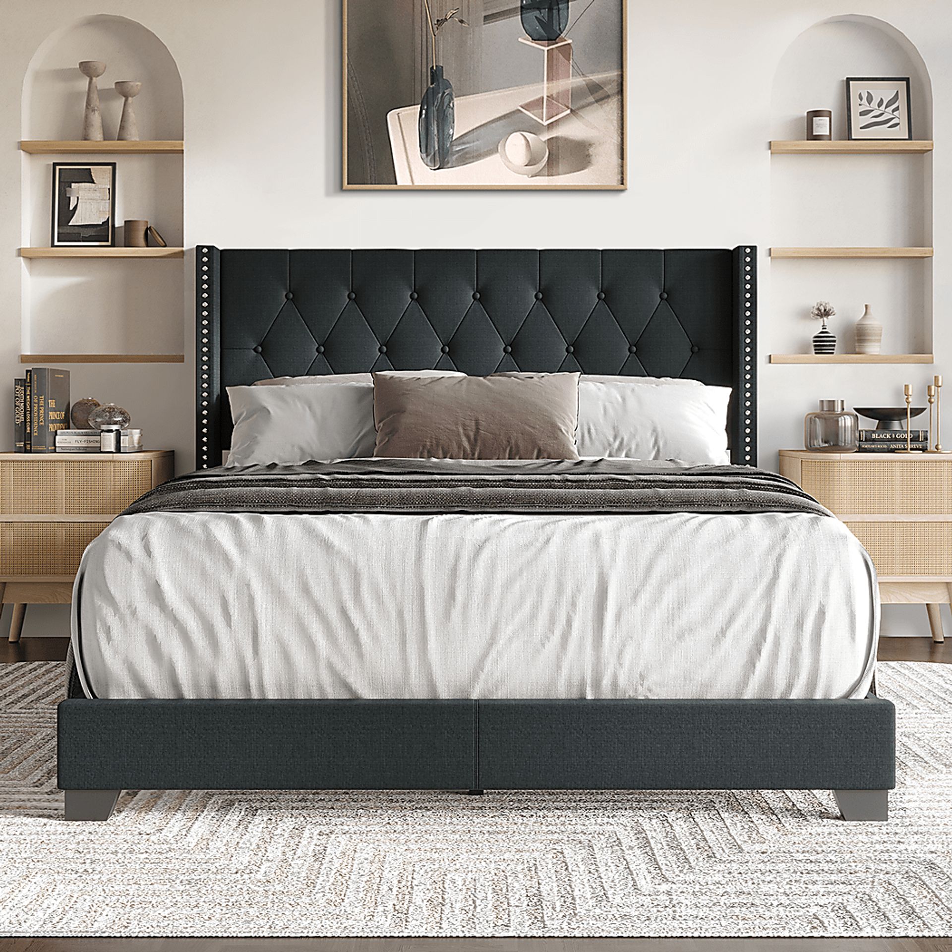 Vistalane Dark Gray Twin Bed - Image 2