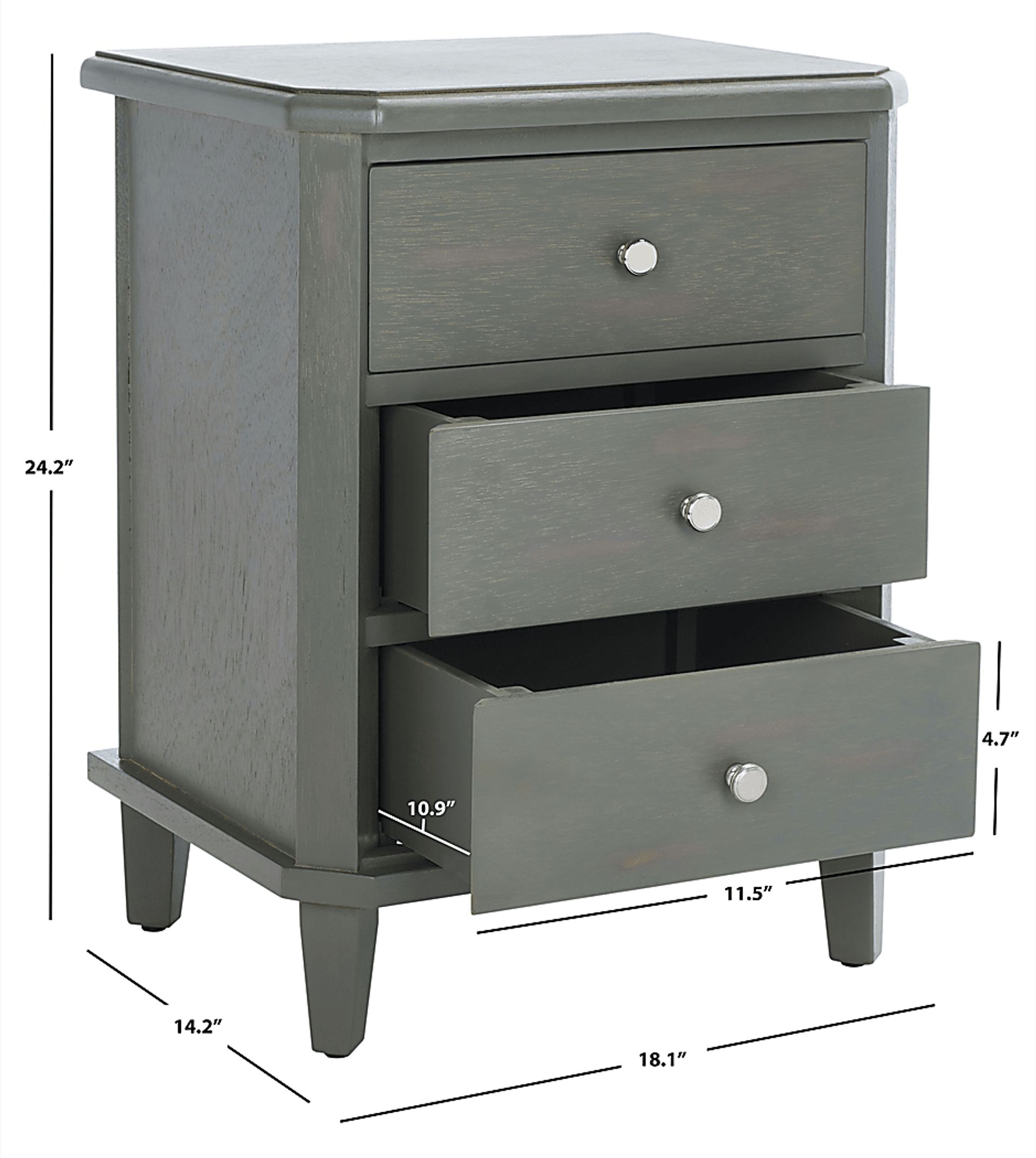 Vistavia Gray Nightstand - Image 14