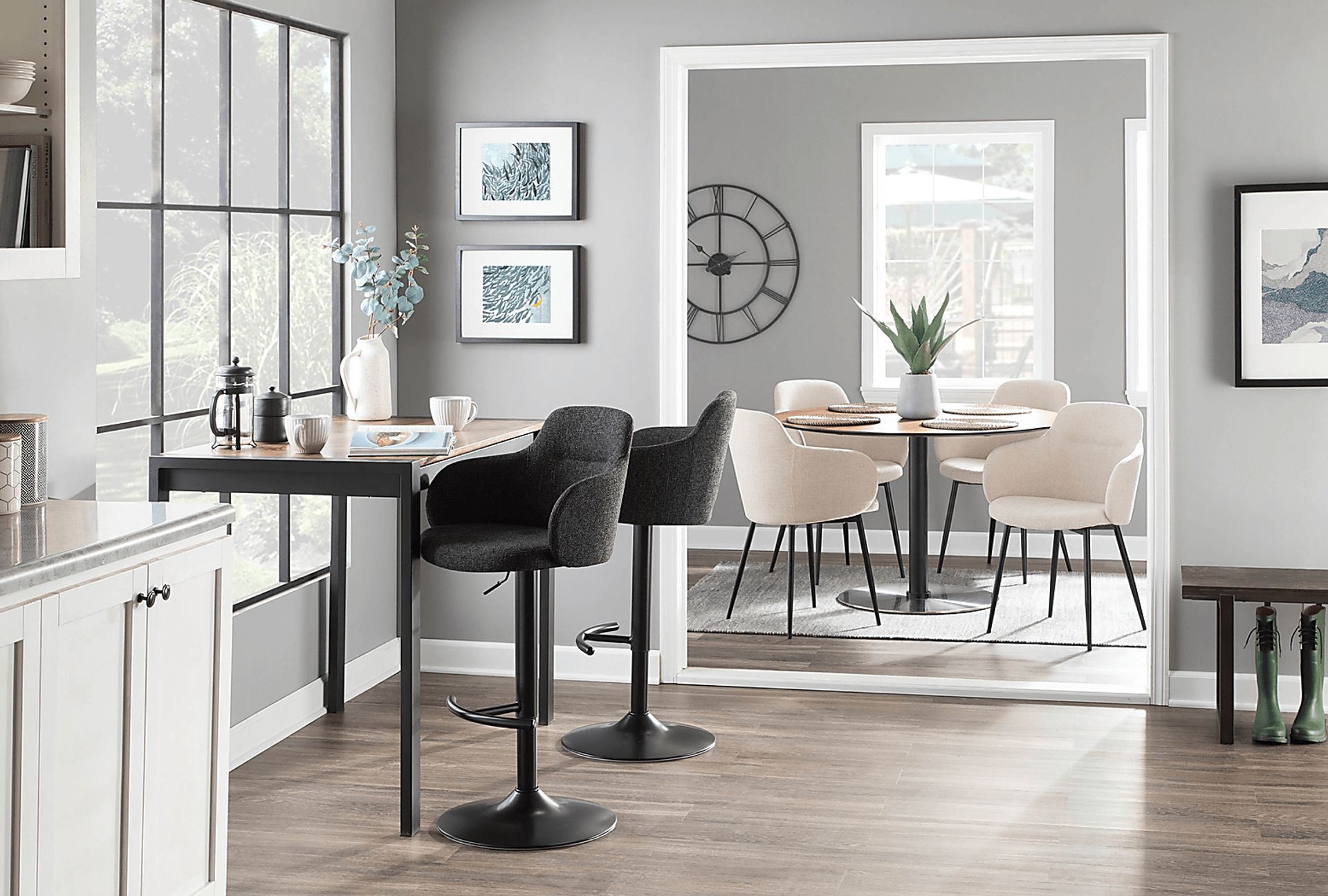Vitadale Gray Adjustable Barstool, Set of 2 - Image 4