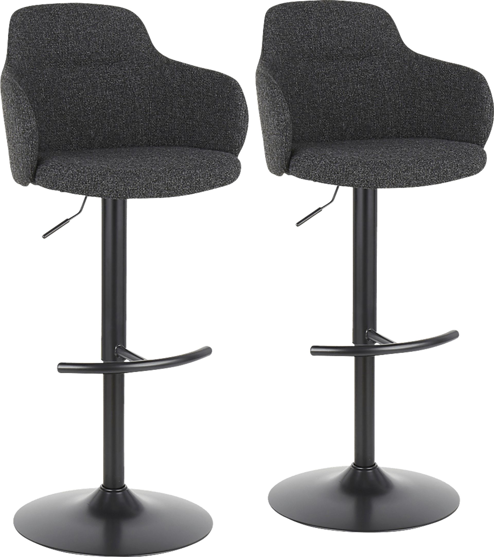 Vitadale Gray Adjustable Barstool, Set of 2 - Image 1