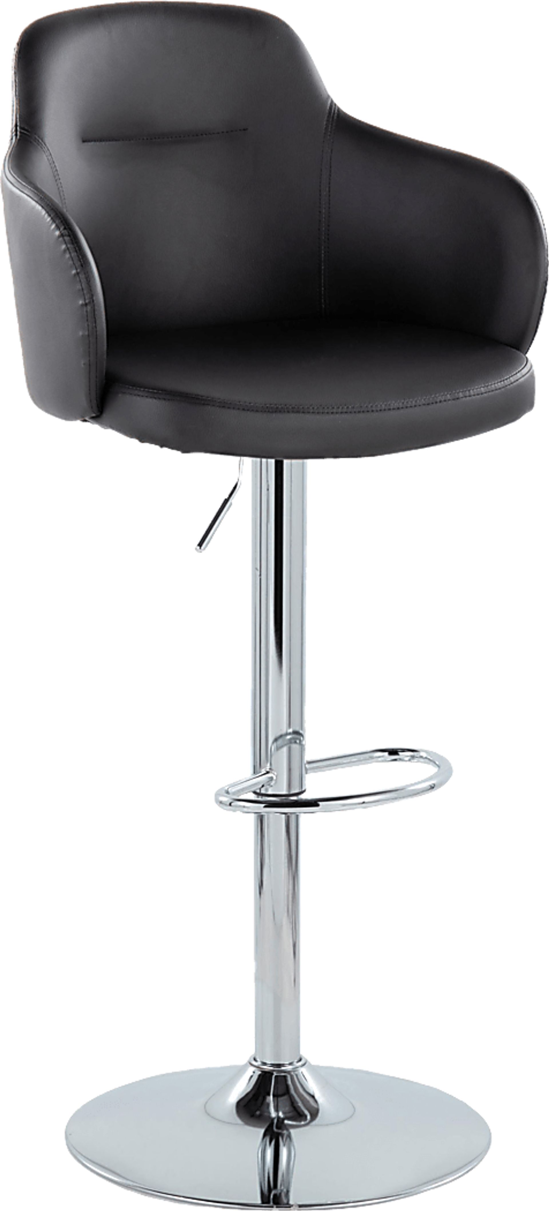 Vitadale II Black Adjustable Barstool, Set of 2 - Image 4