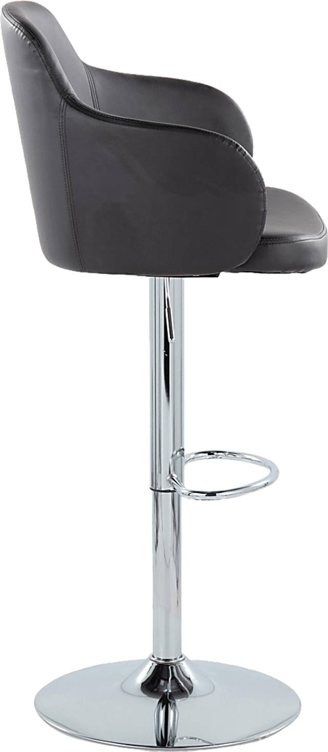 Vitadale II Black Adjustable Barstool, Set of 2 - Thumbnail - Image 5