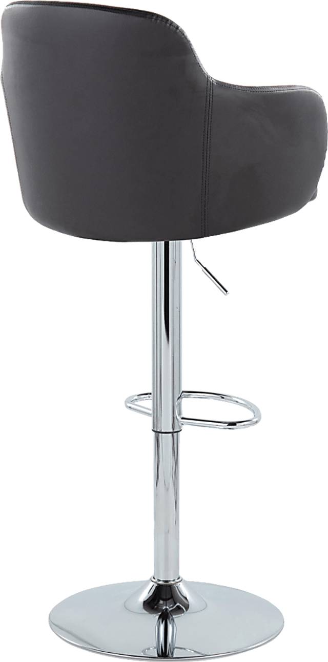 Vitadale II Black Adjustable Barstool, Set of 2 - Thumbnail - Image 6