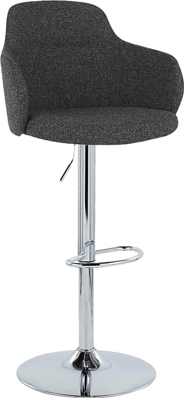 Vitadale II Dark Gray Adjustable Barstool, Set of 2 - Thumbnail - Image 4