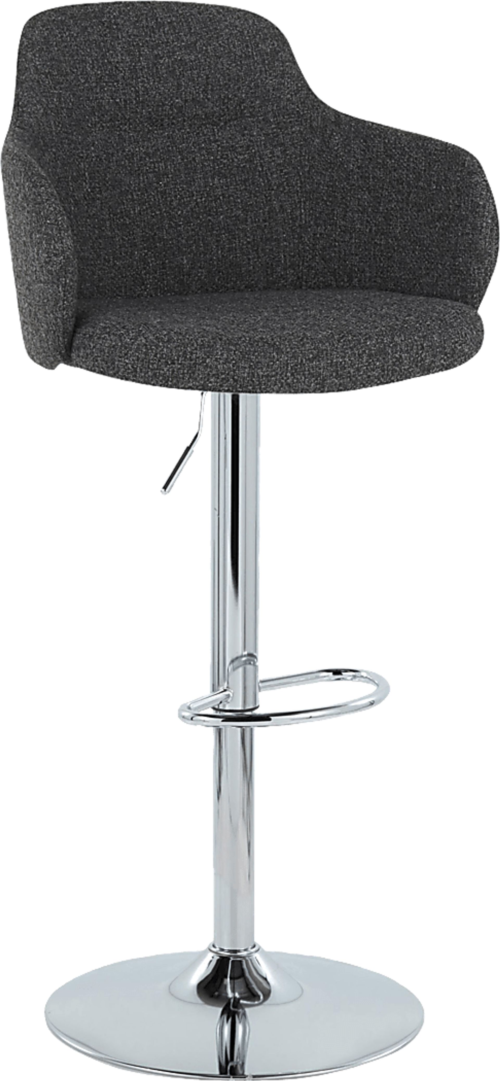 Vitadale II Dark Gray Adjustable Barstool, Set of 2 - Image 4