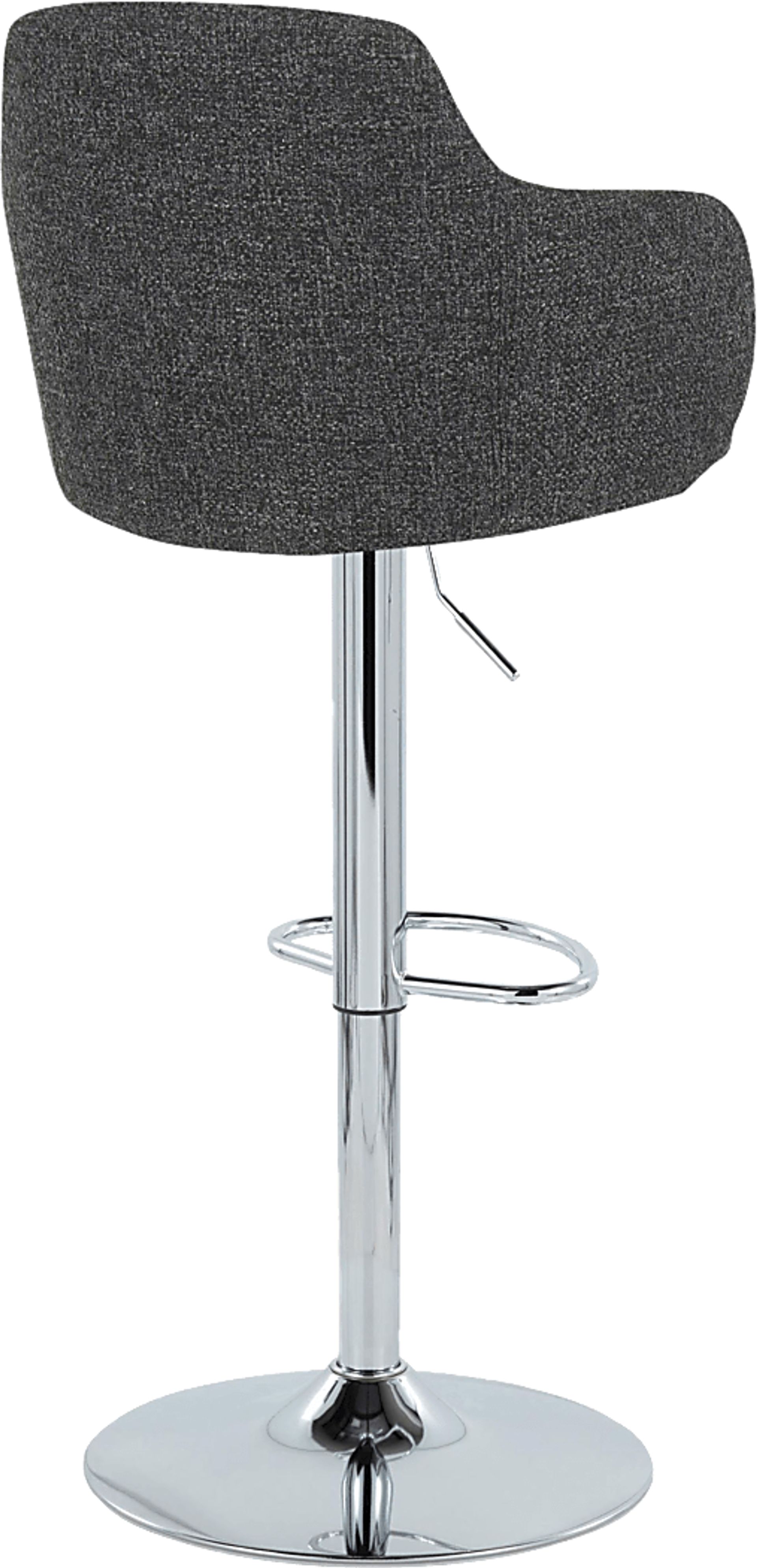 Vitadale II Dark Gray Adjustable Barstool, Set of 2 - Image 6