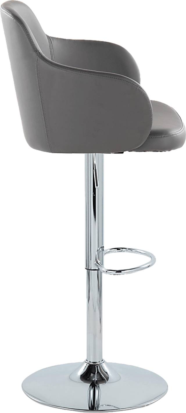 Vitadale II Gray Adjustable Barstool, Set of 2 - Thumbnail - Image 4