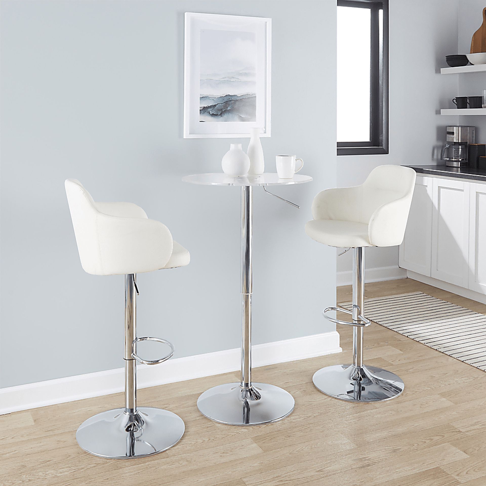 Vitadale II White Adjustable Barstool, Set of 2 - Image 5