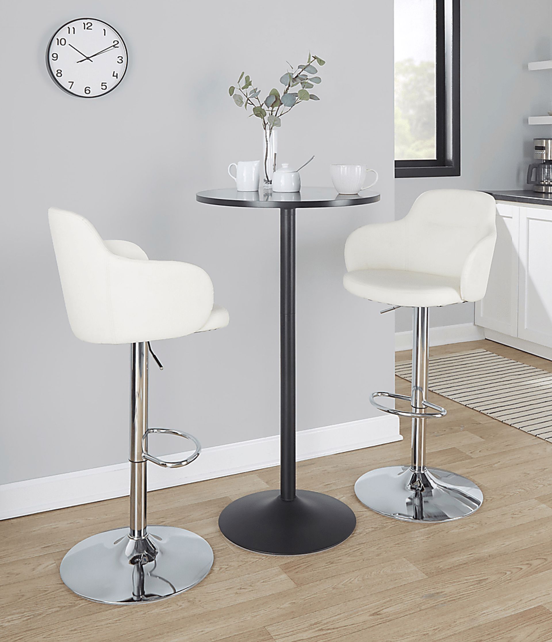 Vitadale II White Adjustable Barstool, Set of 2 - Image 6