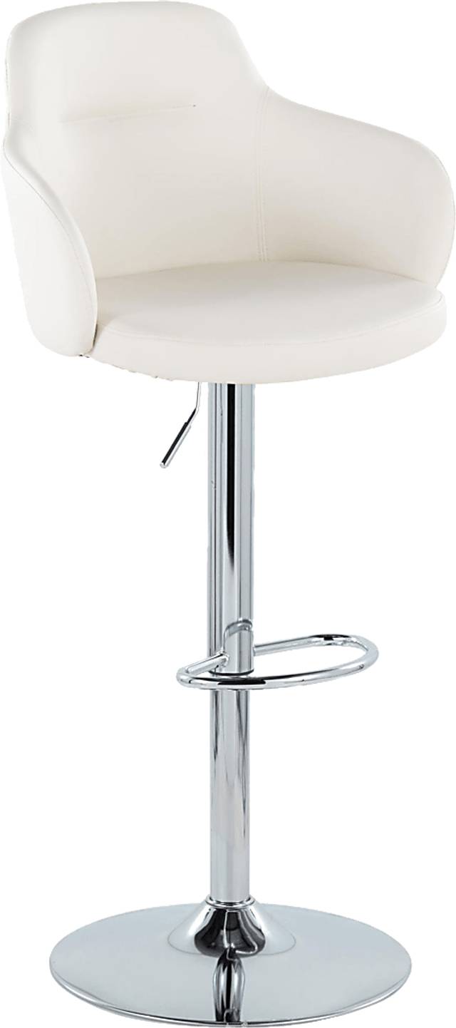 Vitadale II White Adjustable Barstool, Set of 2 - Thumbnail - Image 9