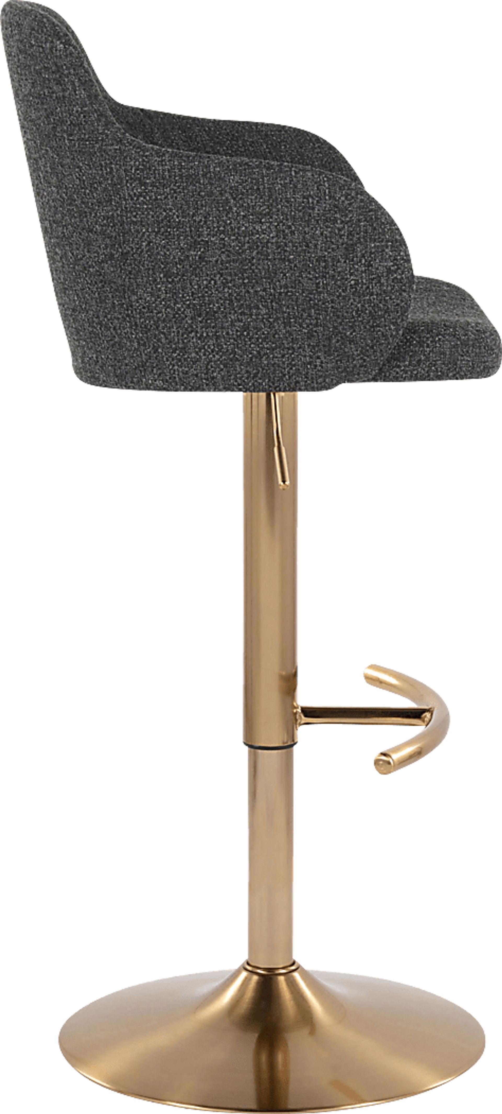 Vitadale III Gray Adjustable Swivel Barstool, Set of 2 - Image 7