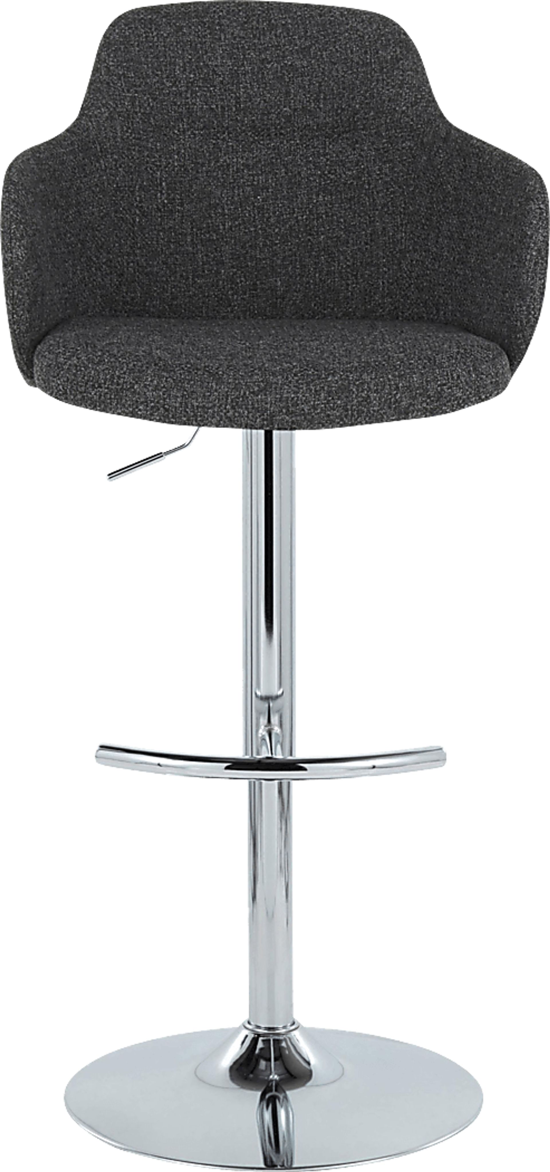 Vitadale IV Dark Gray Adjustable Swivel Barstool, Set of 2 - Image 4