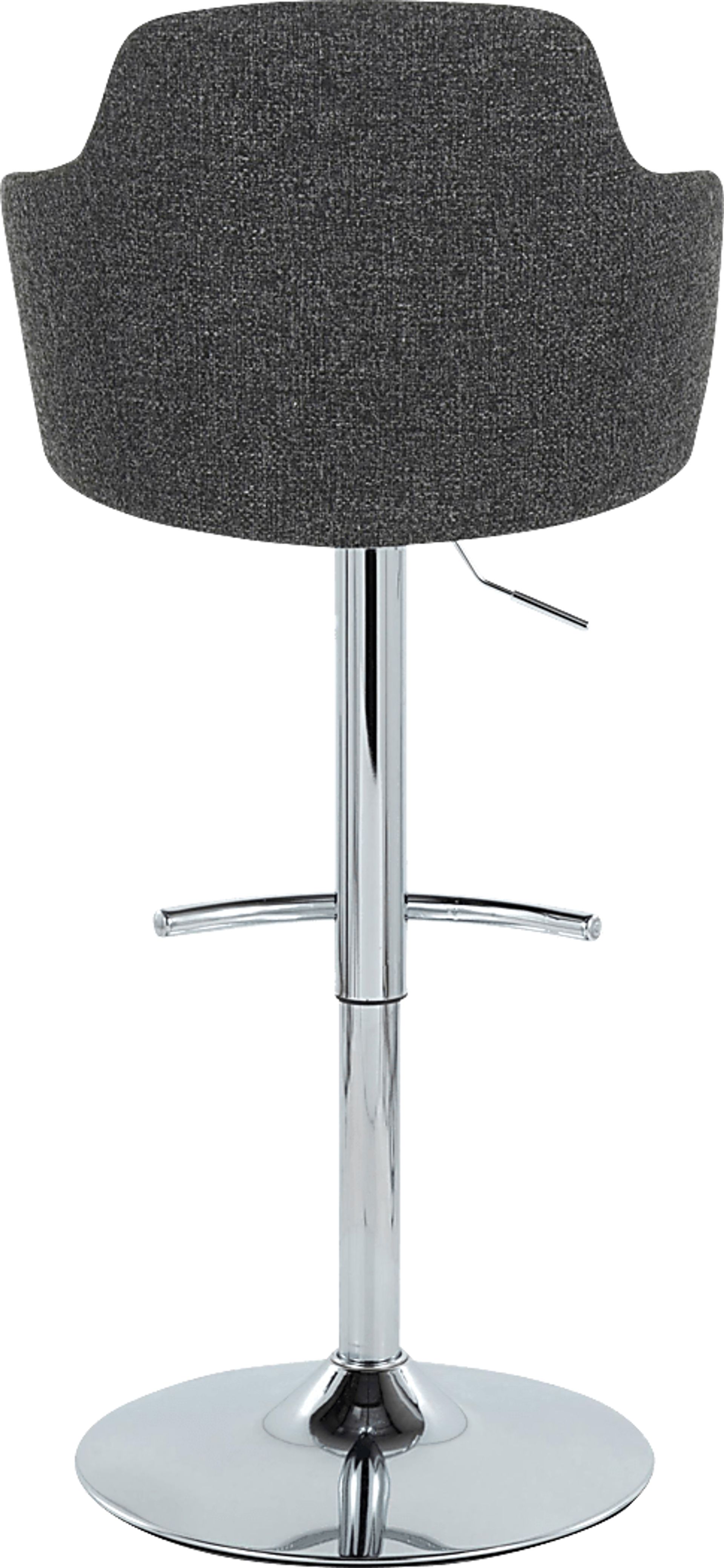 Vitadale IV Dark Gray Adjustable Swivel Barstool, Set of 2 - Image 5