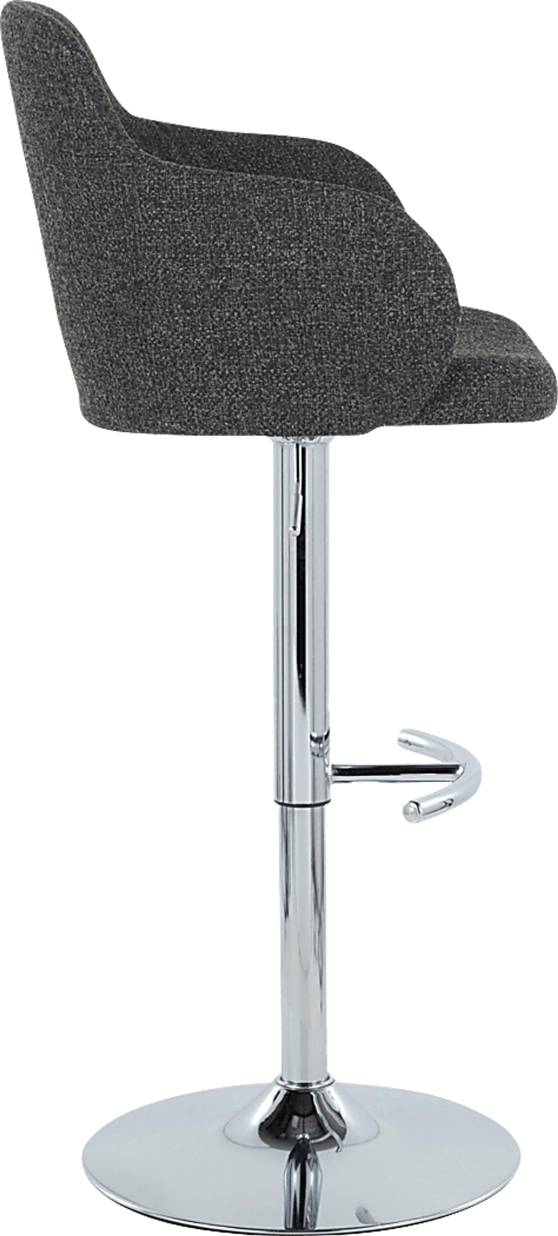 Vitadale IV Dark Gray Adjustable Swivel Barstool, Set of 2 - Image 7