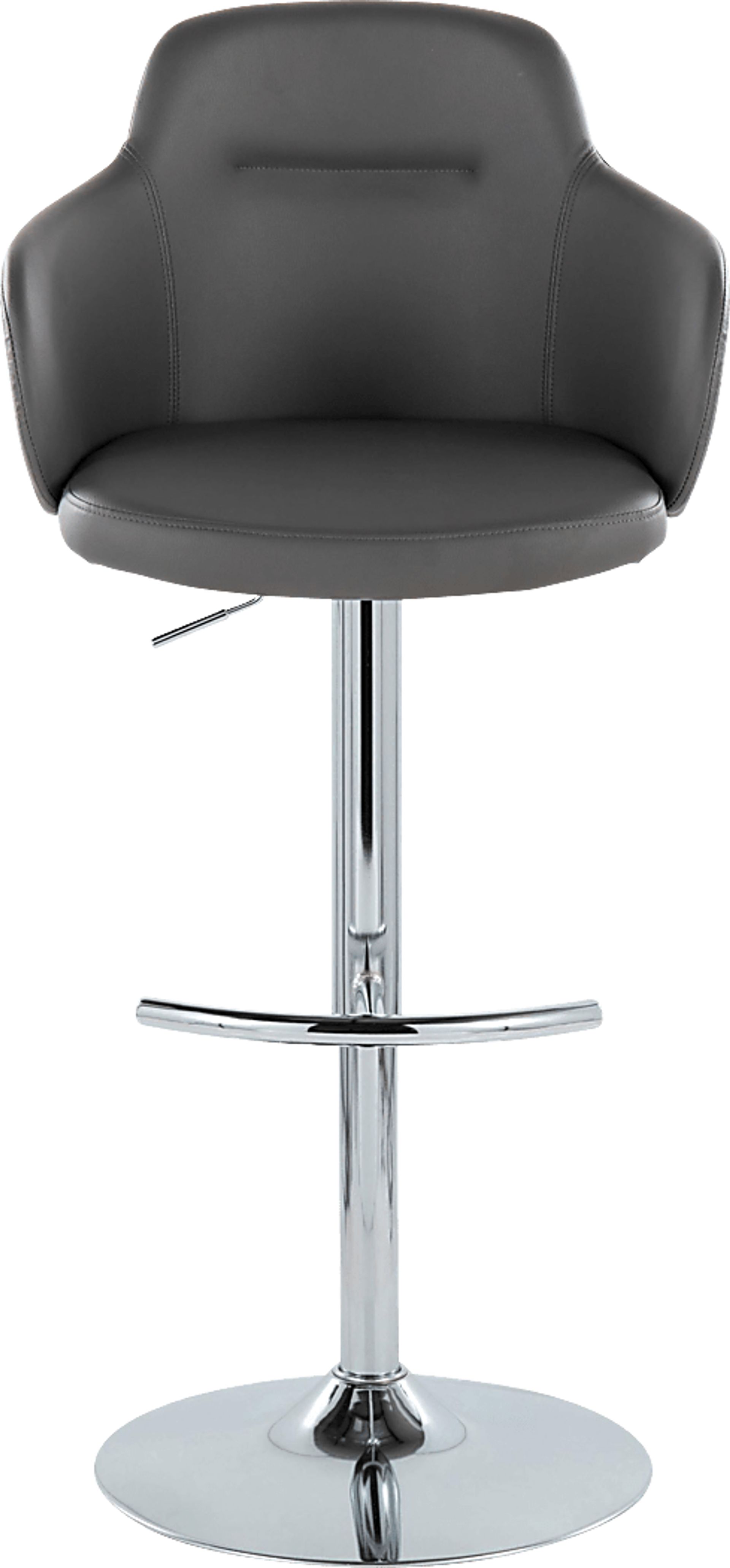 Vitadale IV Gray Adjustable Swivel Barstool, Set of 2 - Image 4