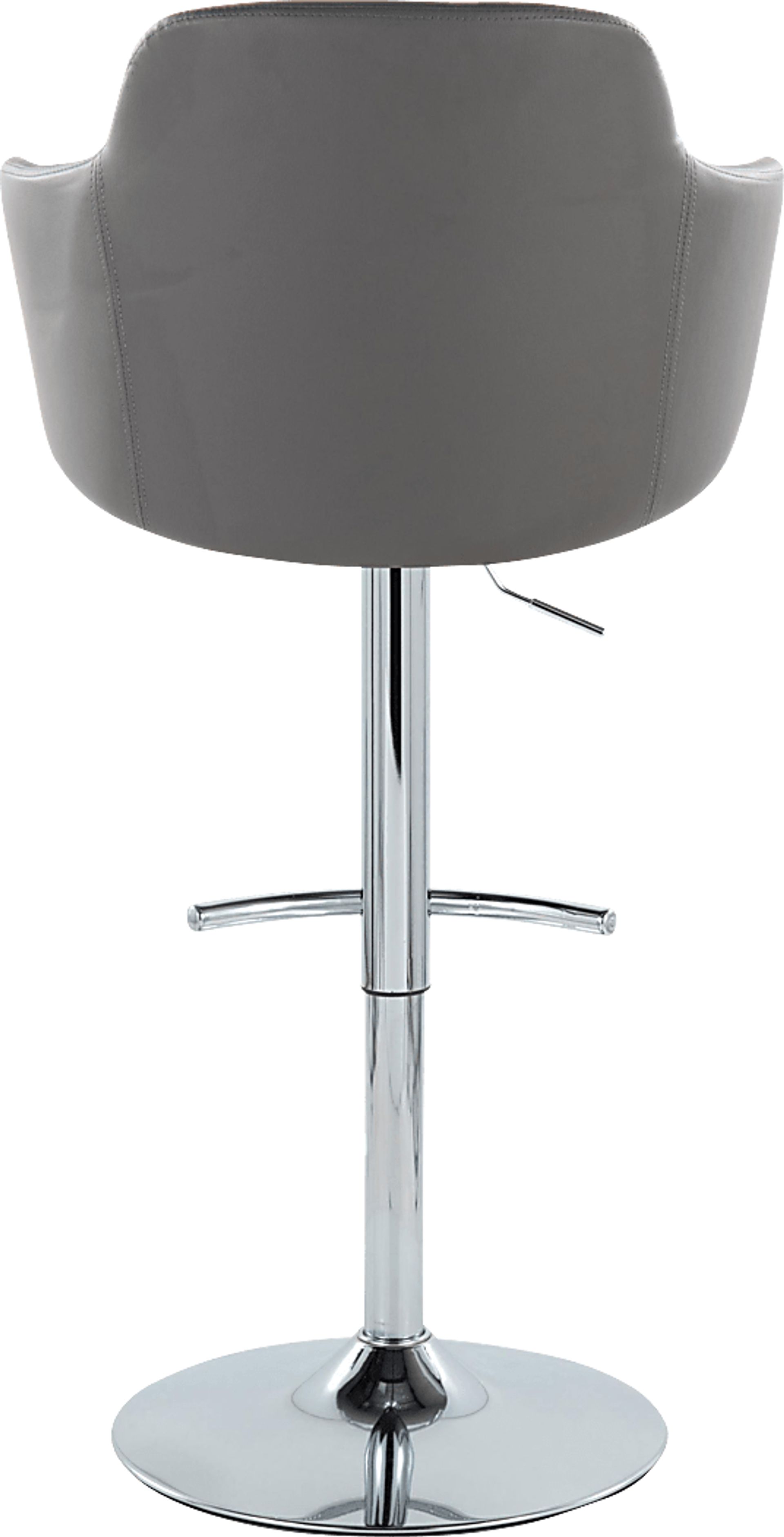 Vitadale IV Gray Adjustable Swivel Barstool, Set of 2 - Image 5