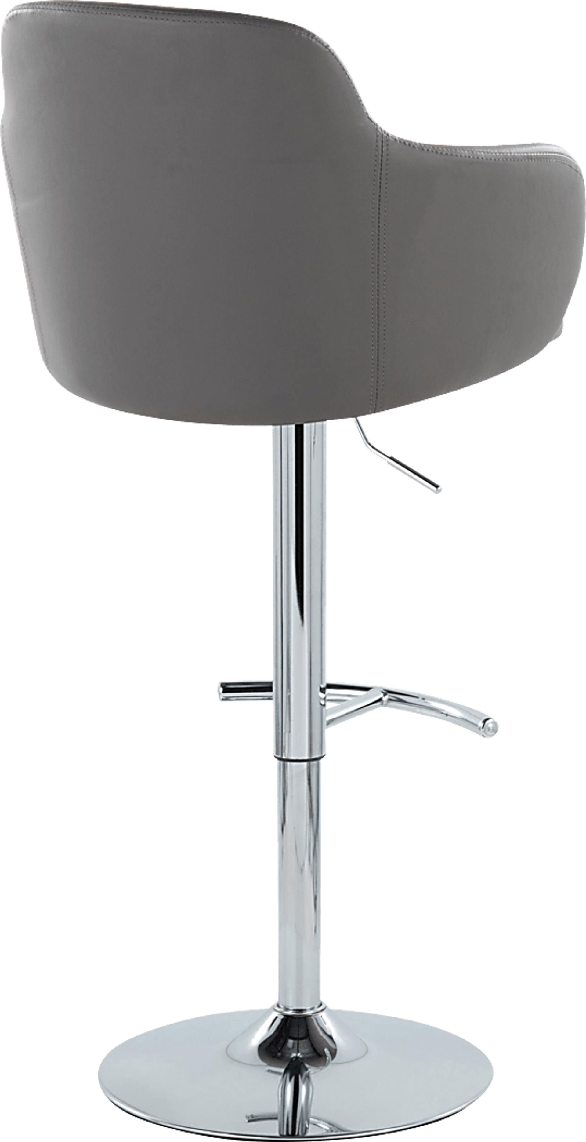 Vitadale IV Gray Adjustable Swivel Barstool, Set of 2 - Image 6