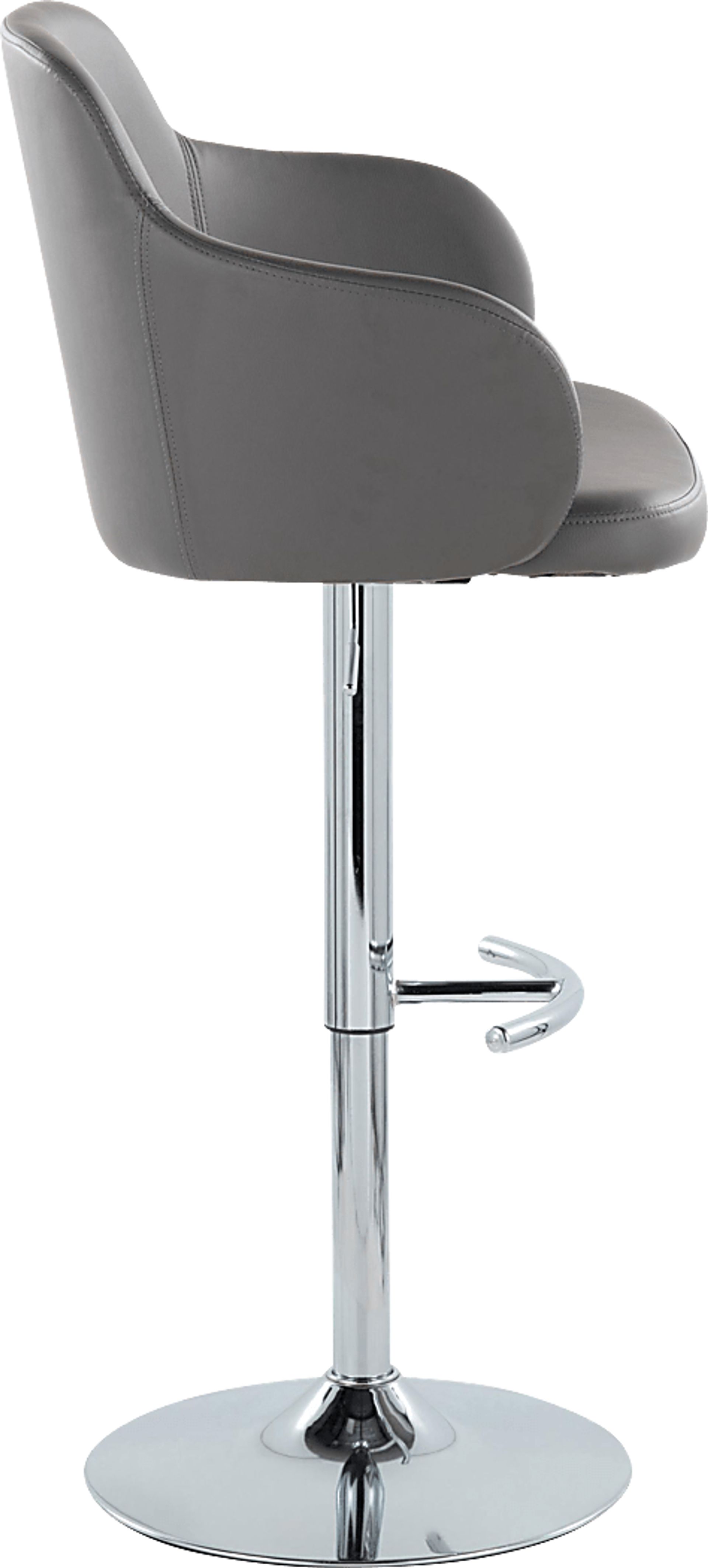 Vitadale IV Gray Adjustable Swivel Barstool, Set of 2 - Image 7