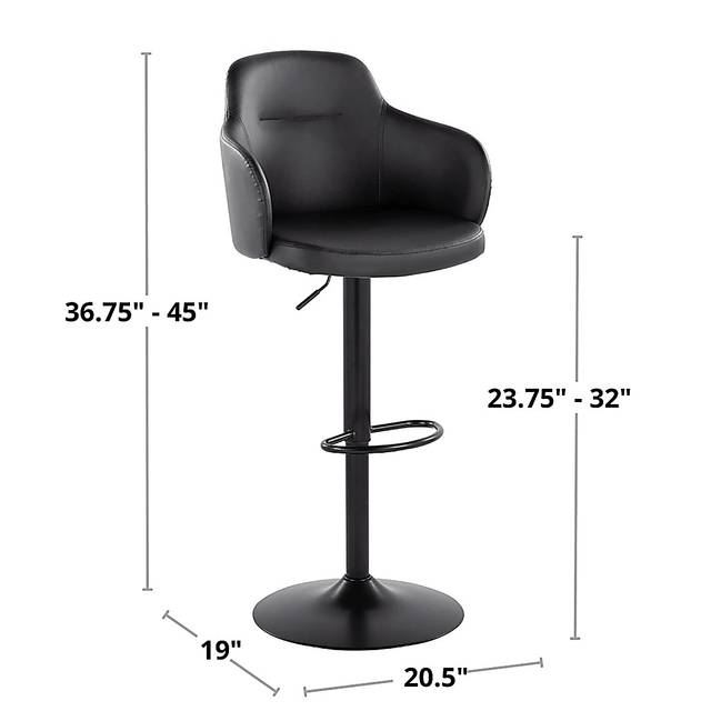 Vitadale VI White Adjustable Swivel Barstool, Set of 2 - Thumbnail - Image 12