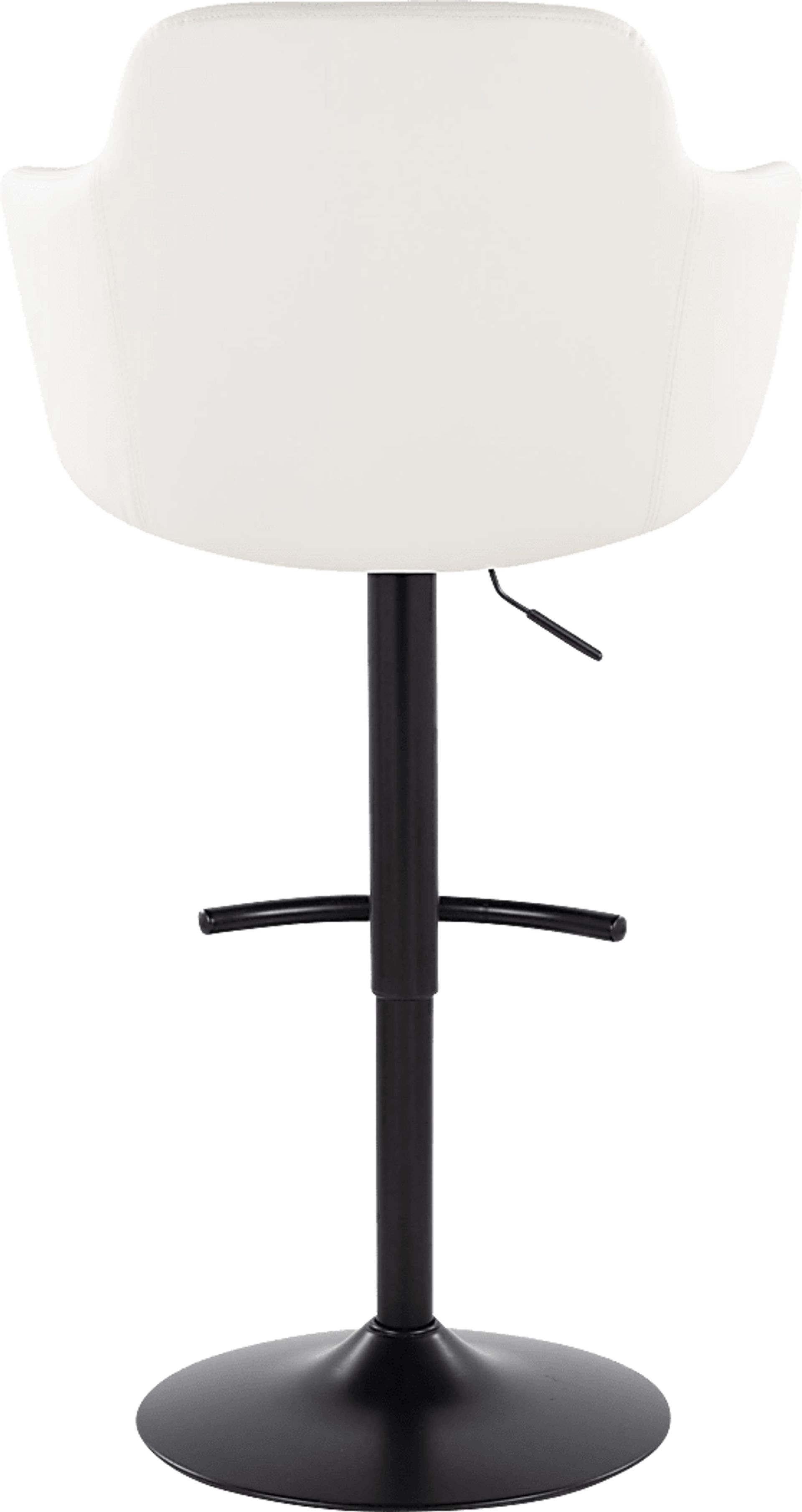 Vitadale VI White Adjustable Swivel Barstool, Set of 2 - Image 5