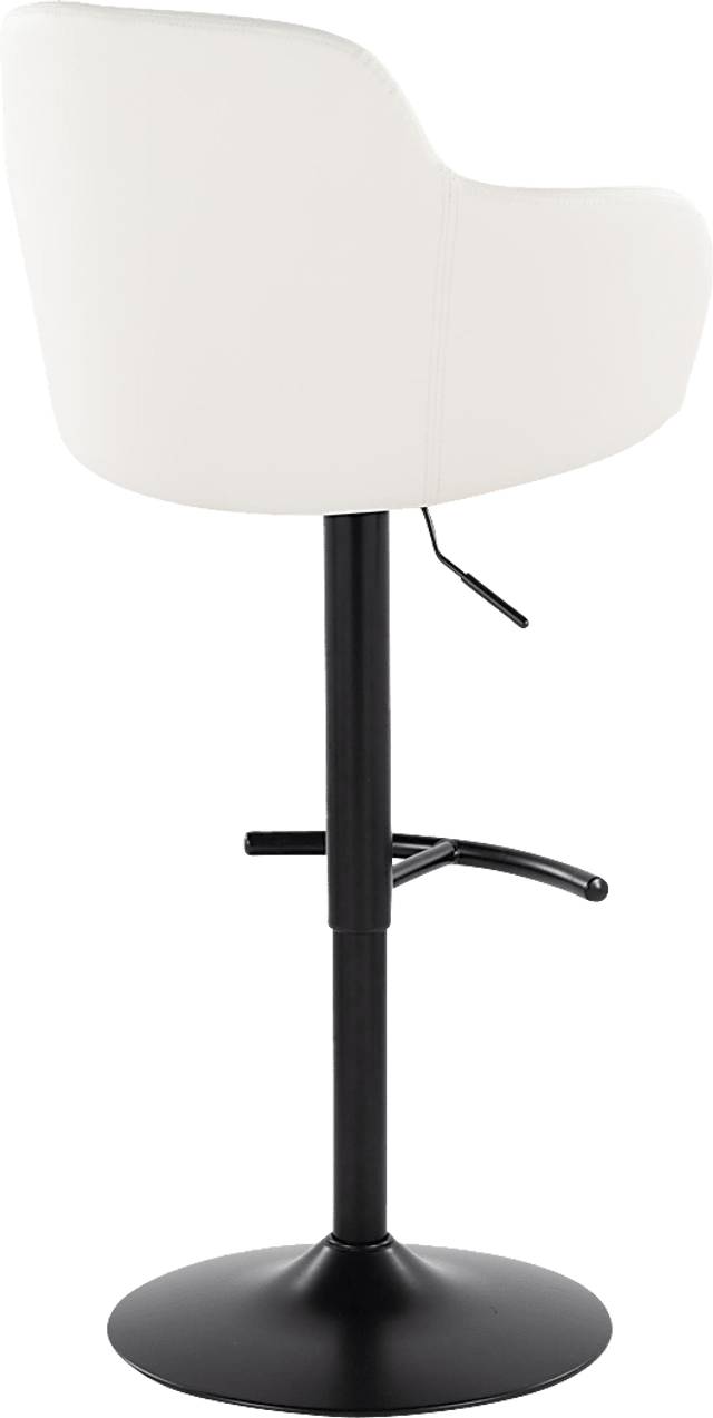 Vitadale VI White Adjustable Swivel Barstool, Set of 2 - Thumbnail - Image 6