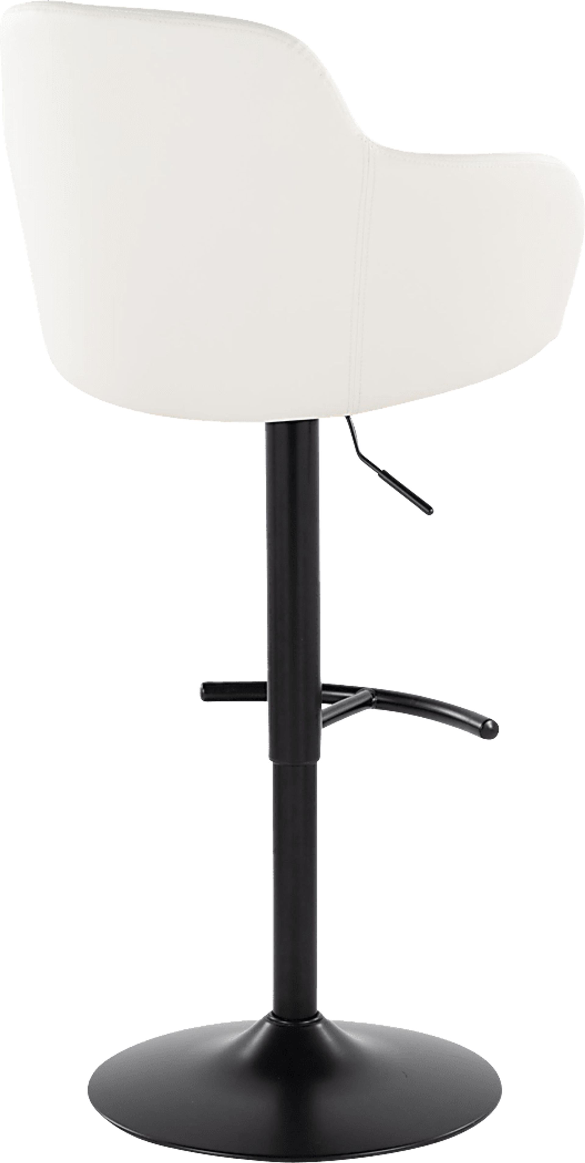 Vitadale VI White Adjustable Swivel Barstool, Set of 2 - Image 6