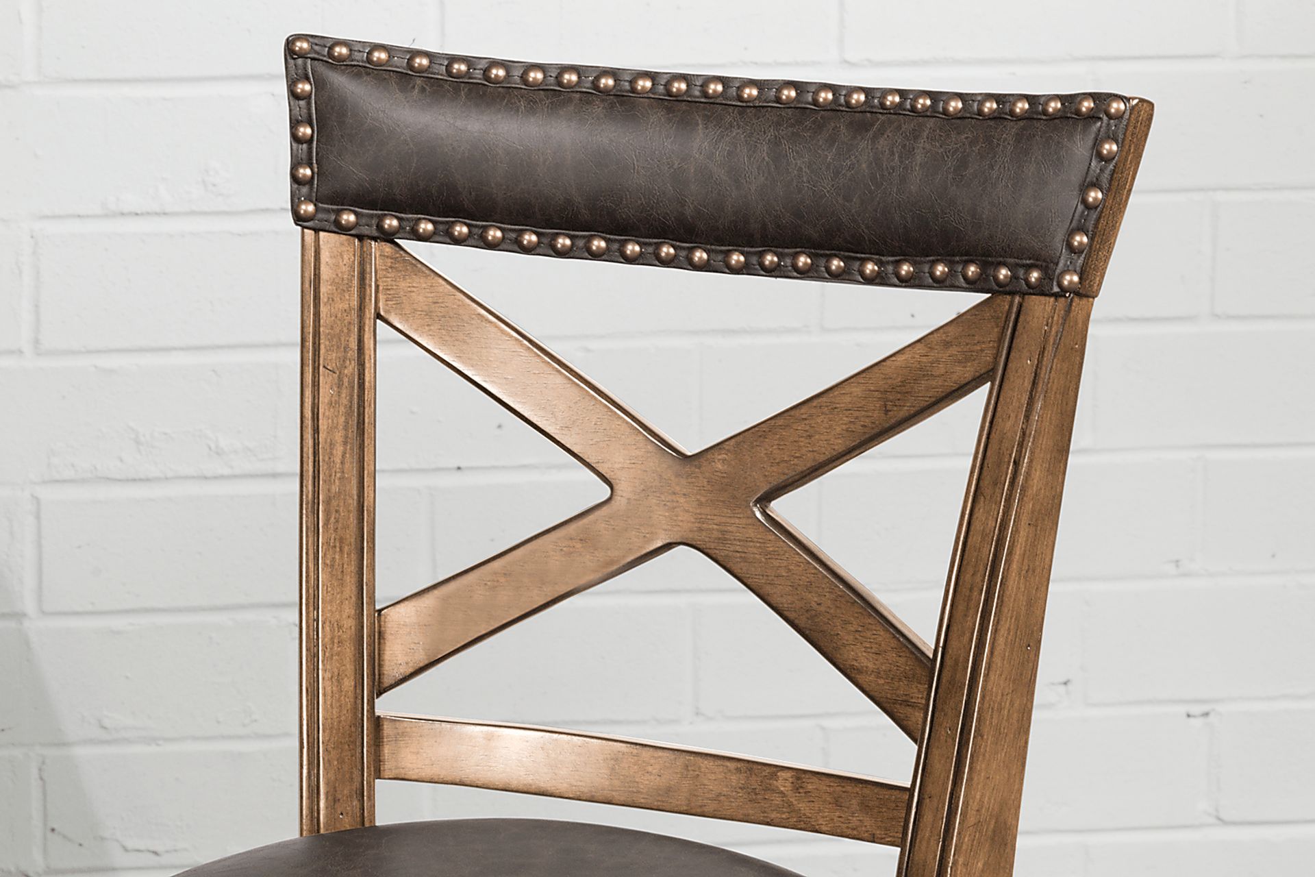 Vitellius Brown Swivel Counter Height Stool - Image 4