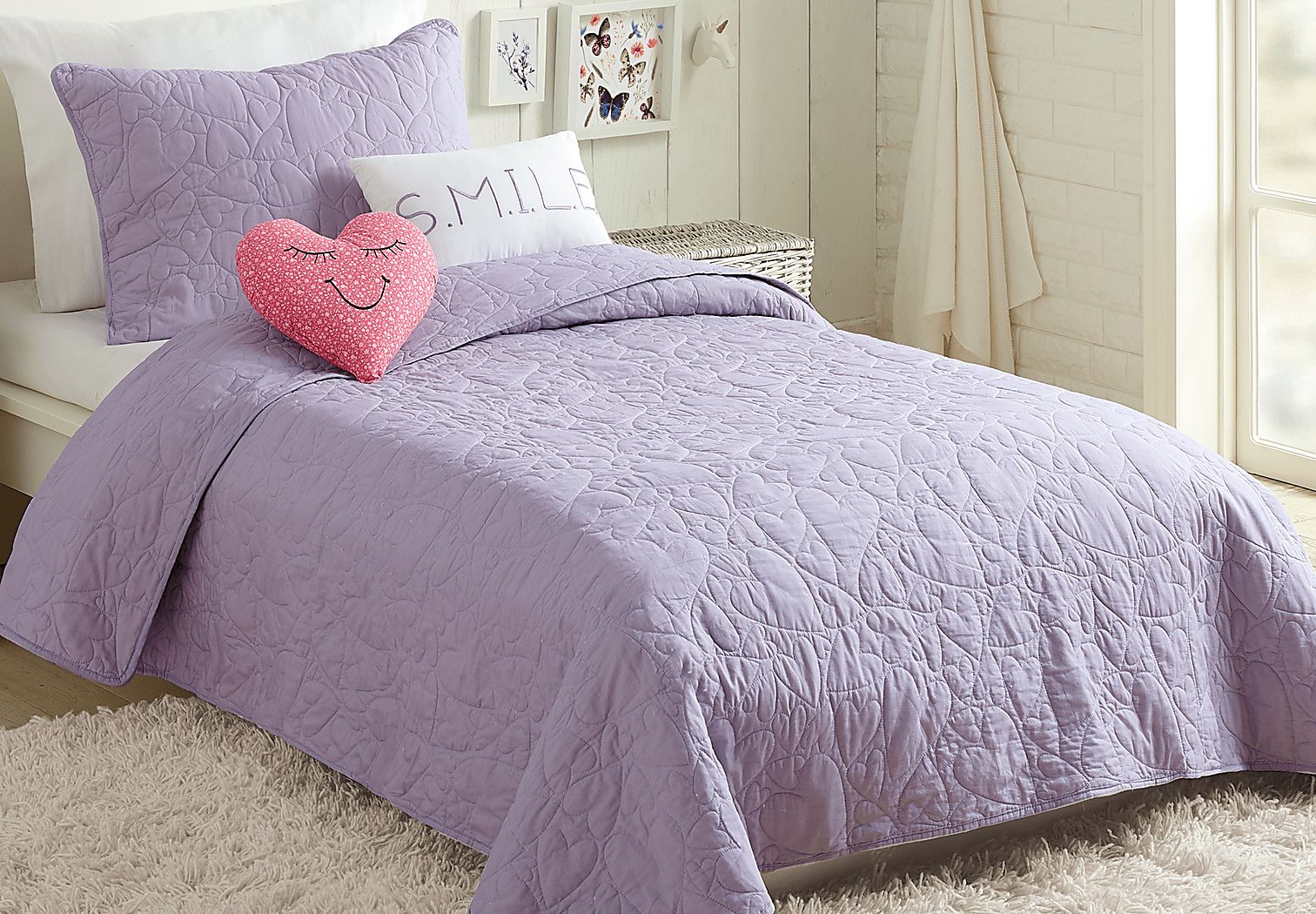 Vivi Purple Red Twin Comforter Set | Rooms to Go