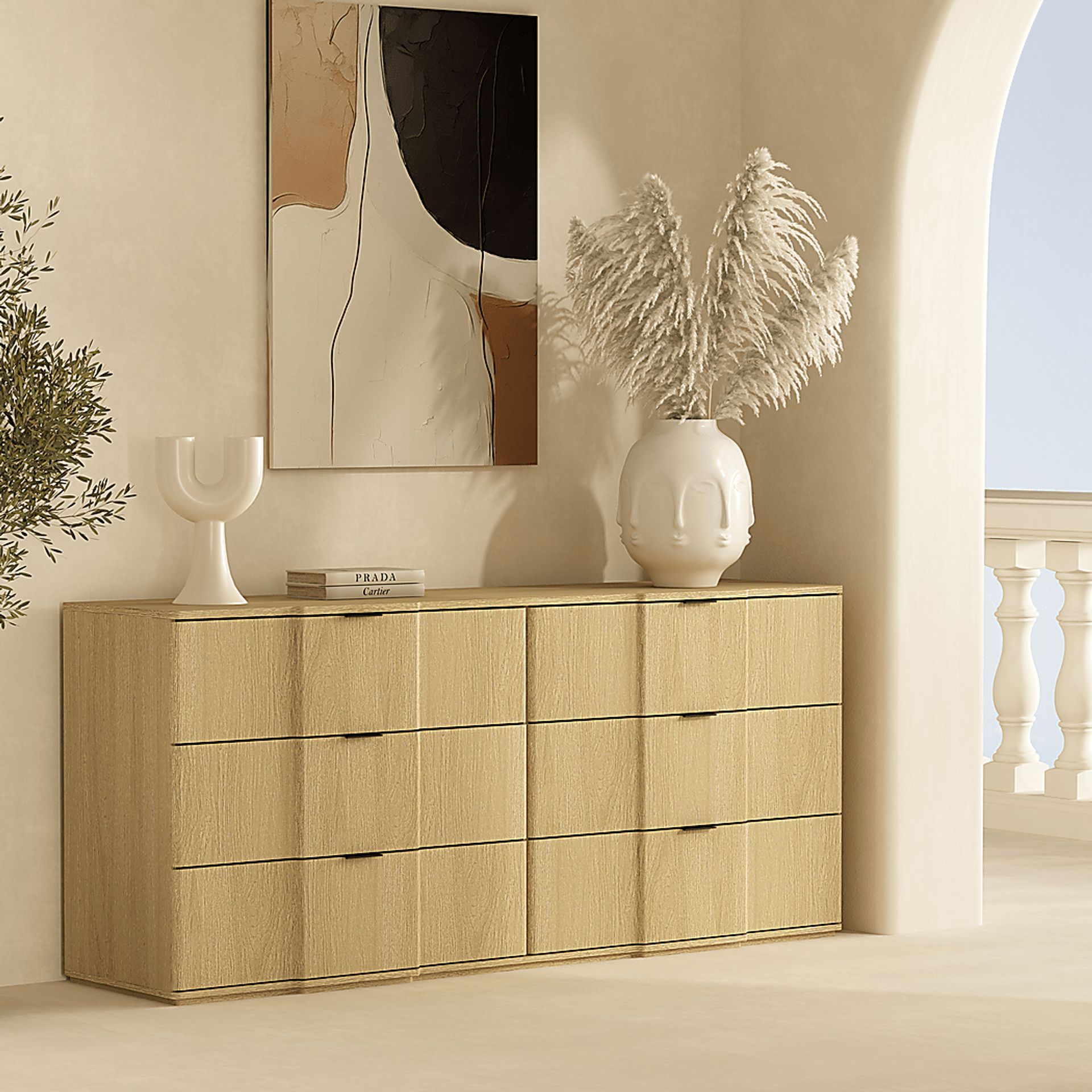 Viwan Natural/Gold Dresser - Image 2