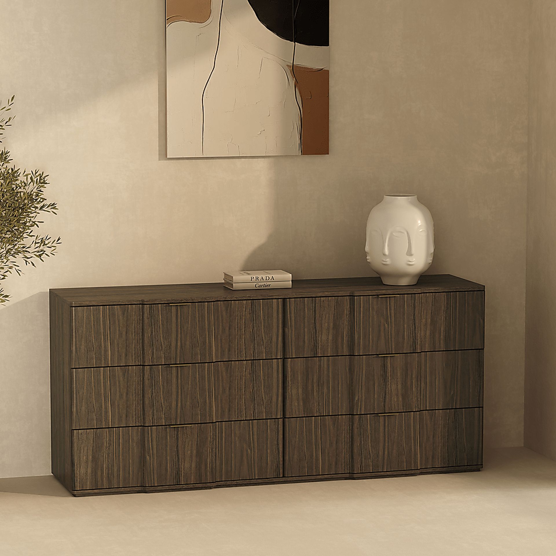Viwan Walnut/Gold Dresser - Image 2