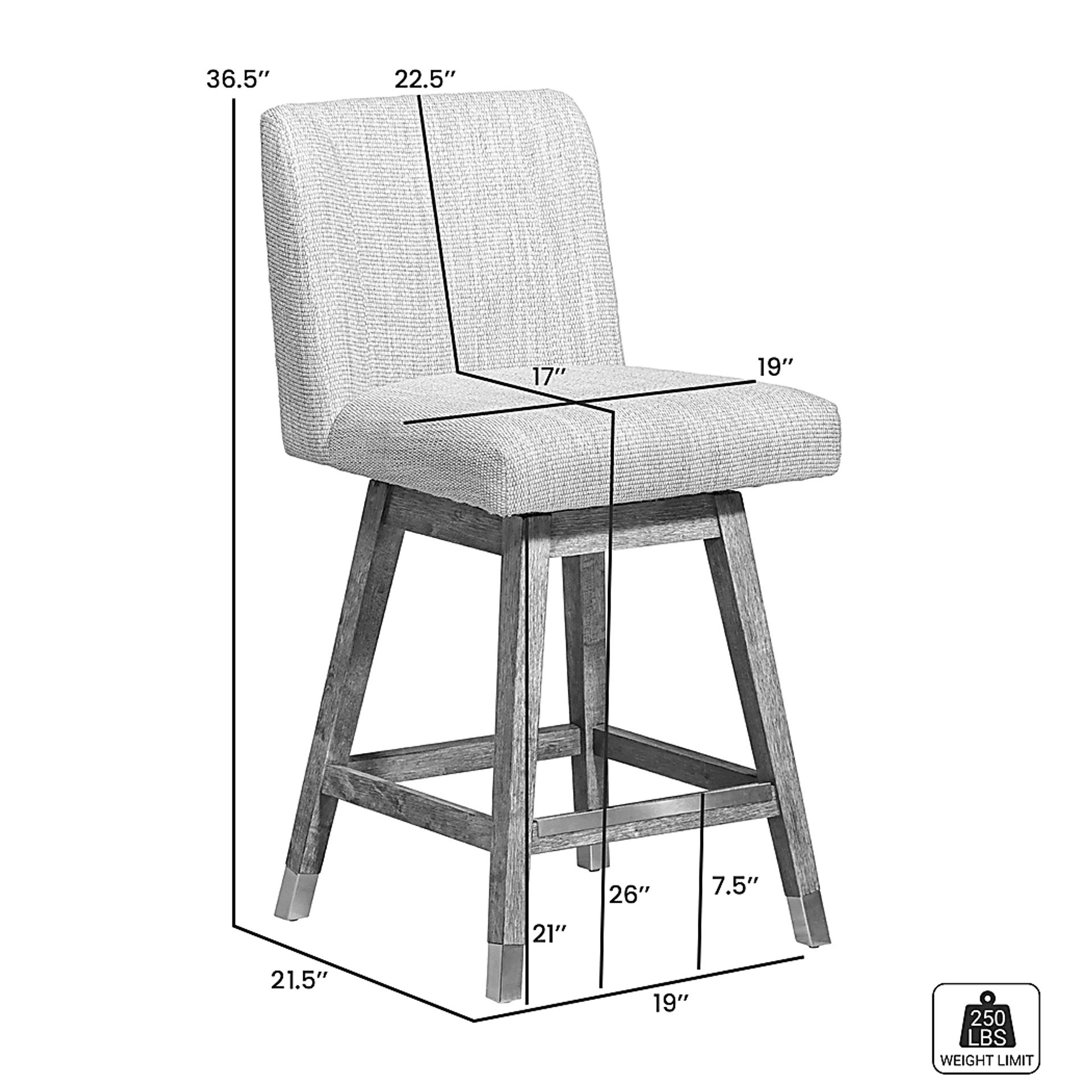 Voidsys I Gray Counter Height Stool - Image 8